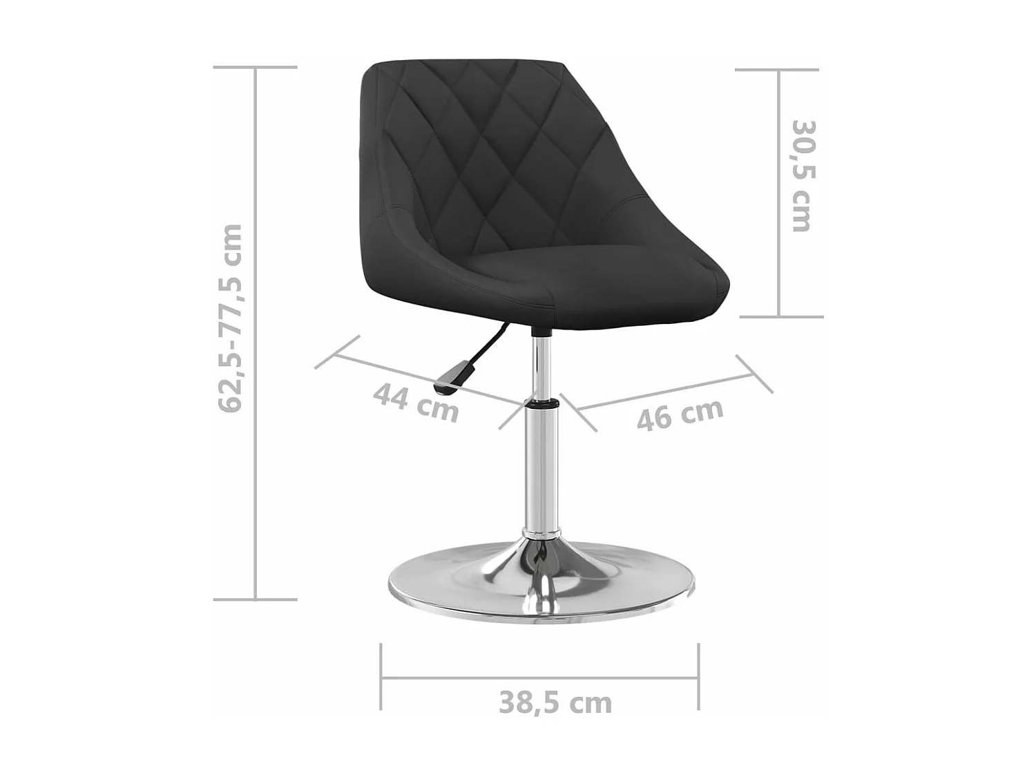 Sillas de comedor giratorias 4 unidades terciopelo negro