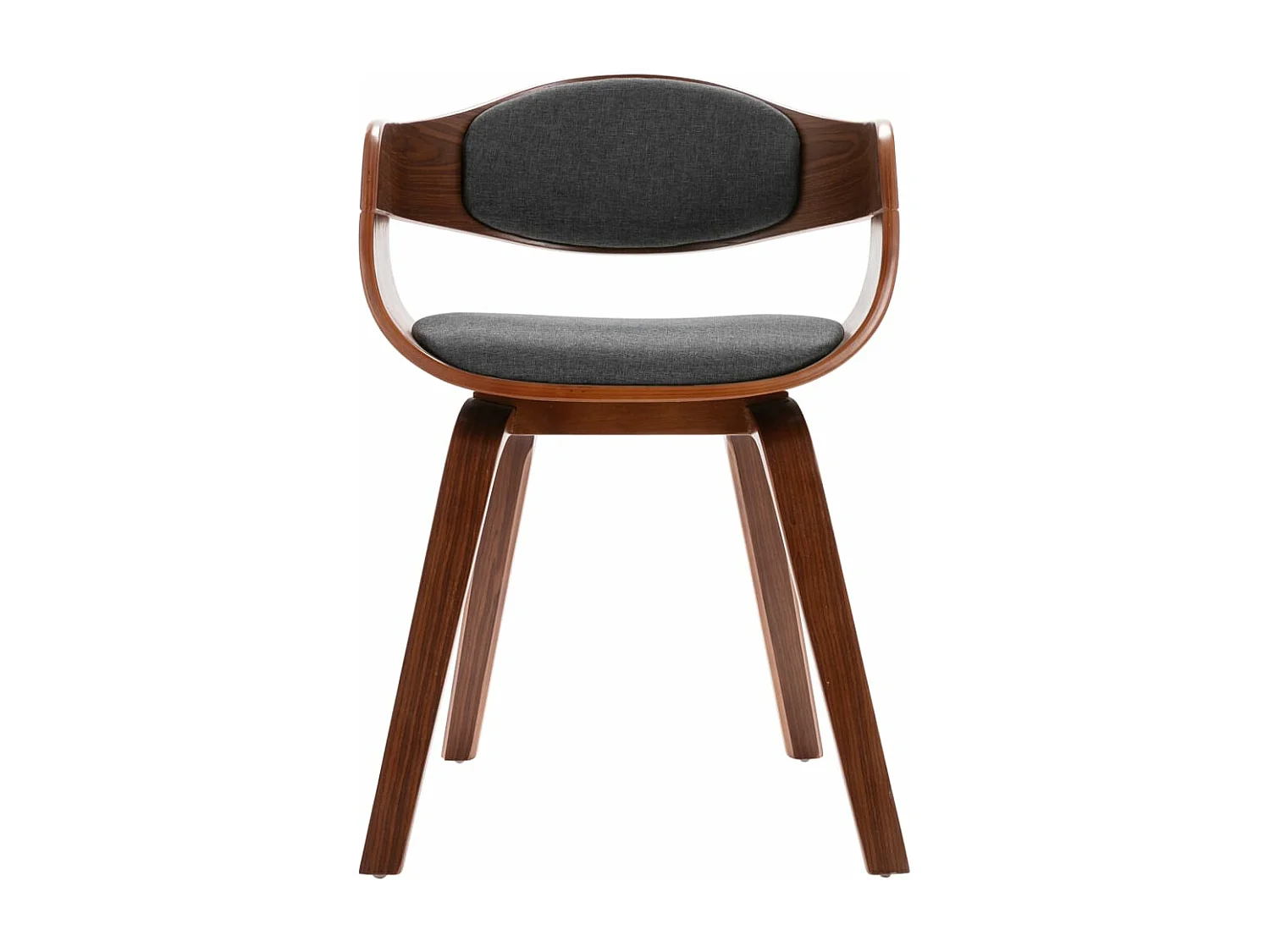 Chaises à manger lot de 4 bois courbé et tissu