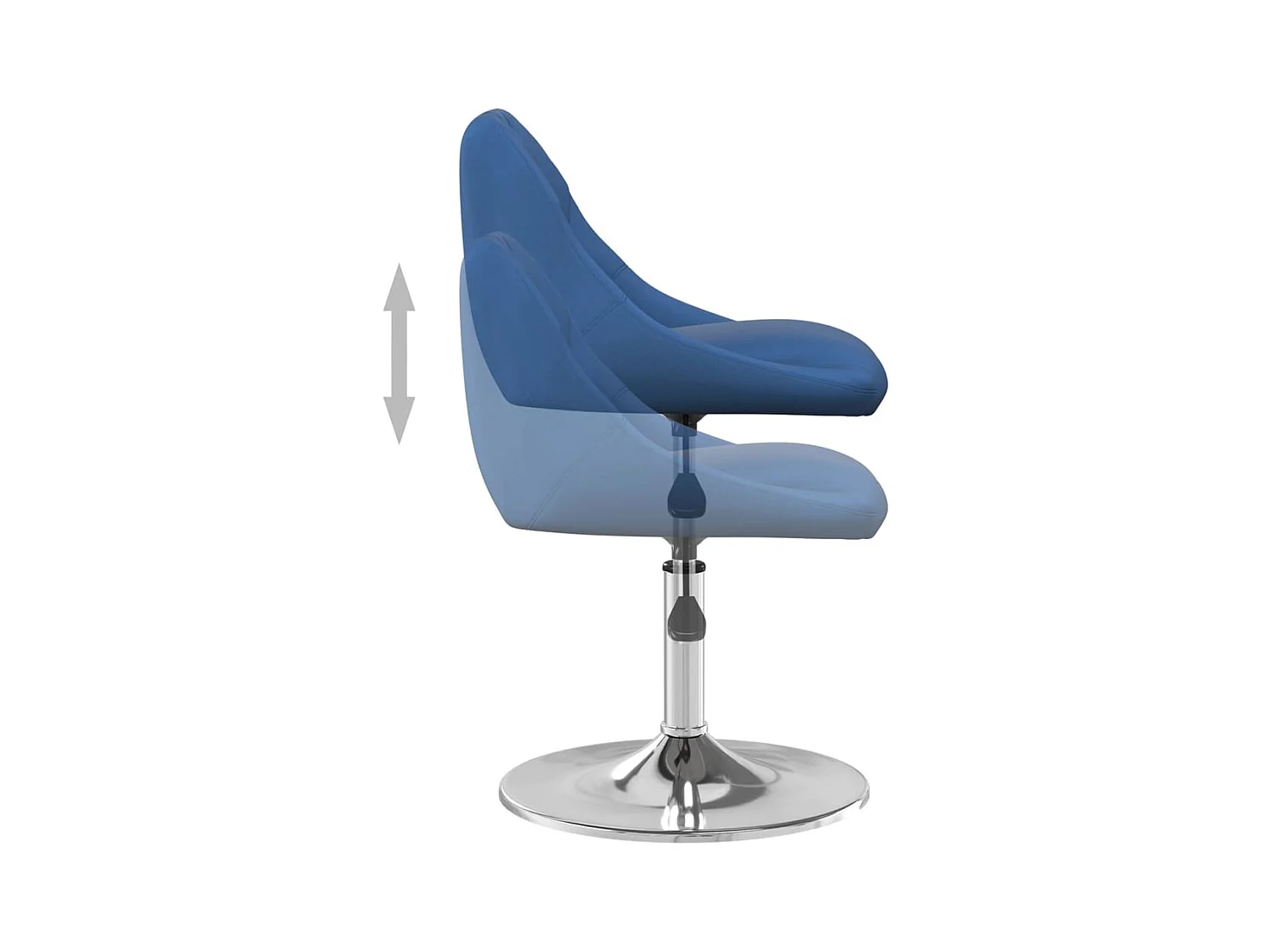 Chaises pivotantes à manger lot de 4 Bleu Velours