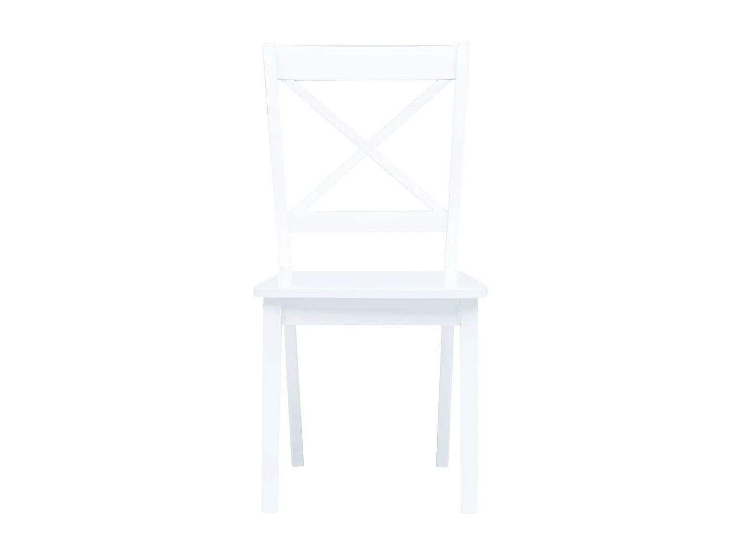 Chaises à manger lot de 4 blanc bois d'hévéa massif