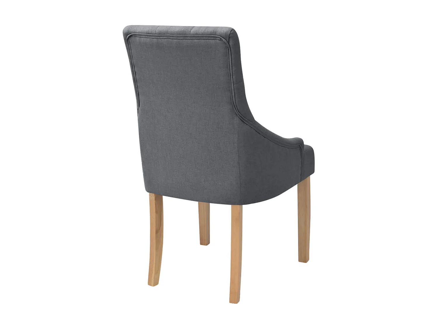 Eetkamerstoelen 4 st stof donkergrijs