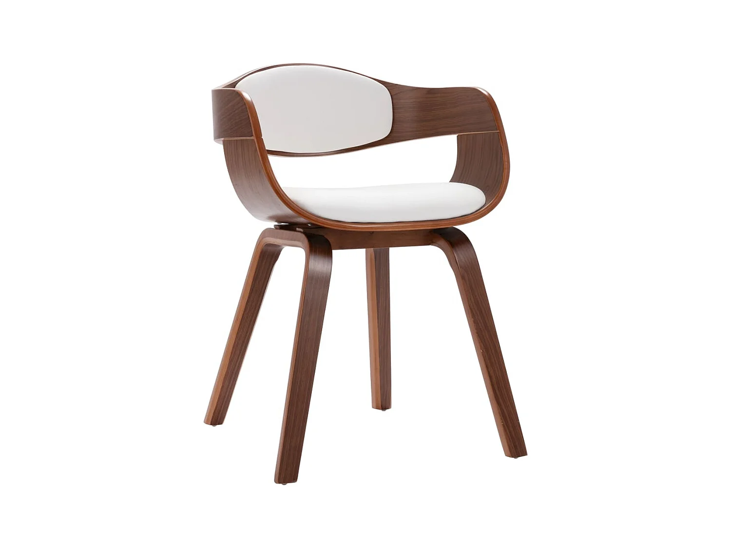 Chaises à manger lot de 2 bois courbé et similicuir