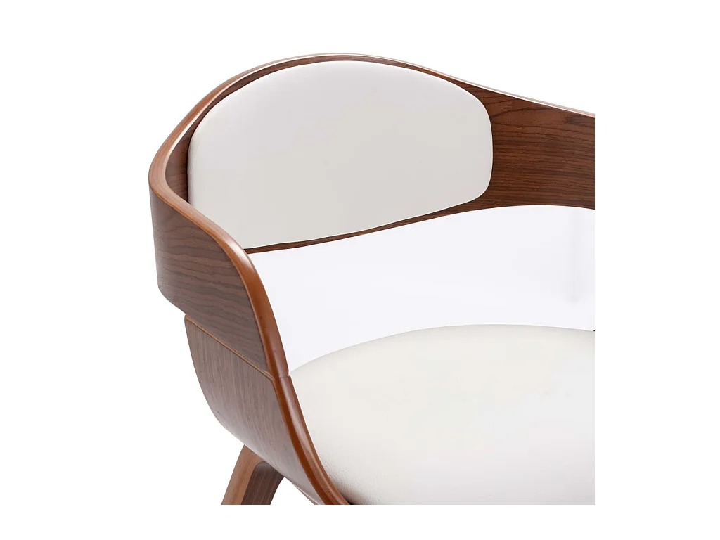 Chaises à manger lot de 2 bois courbé et similicuir