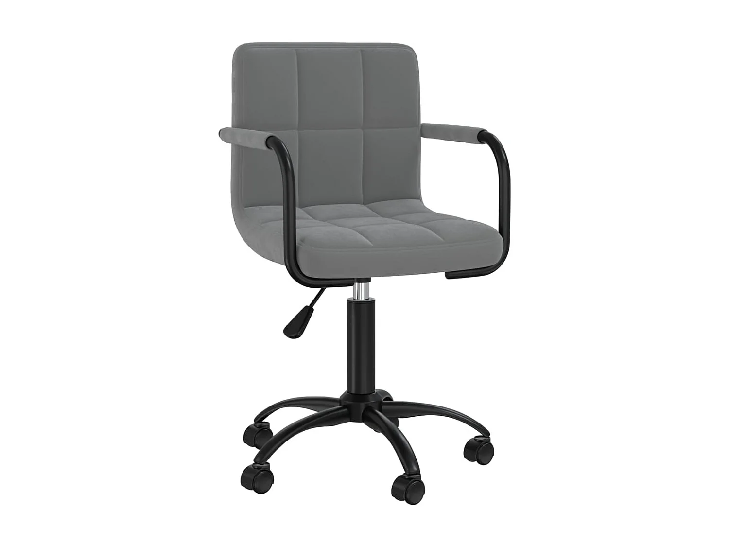 Chaises pivotantes à manger lot de 2 gris foncé velours