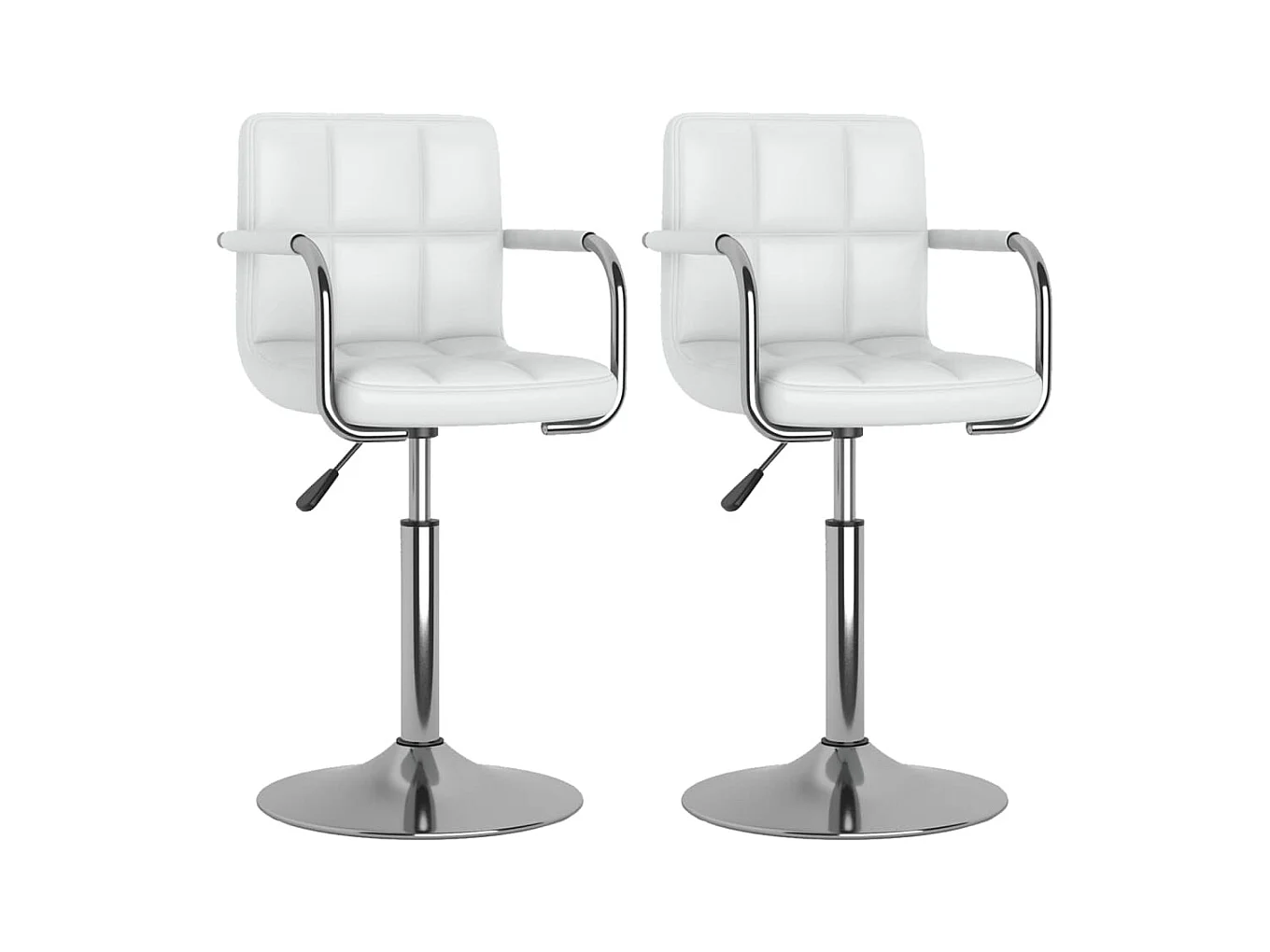 Sillas de comedor giratorias 2 unidades cuero sintético blanco