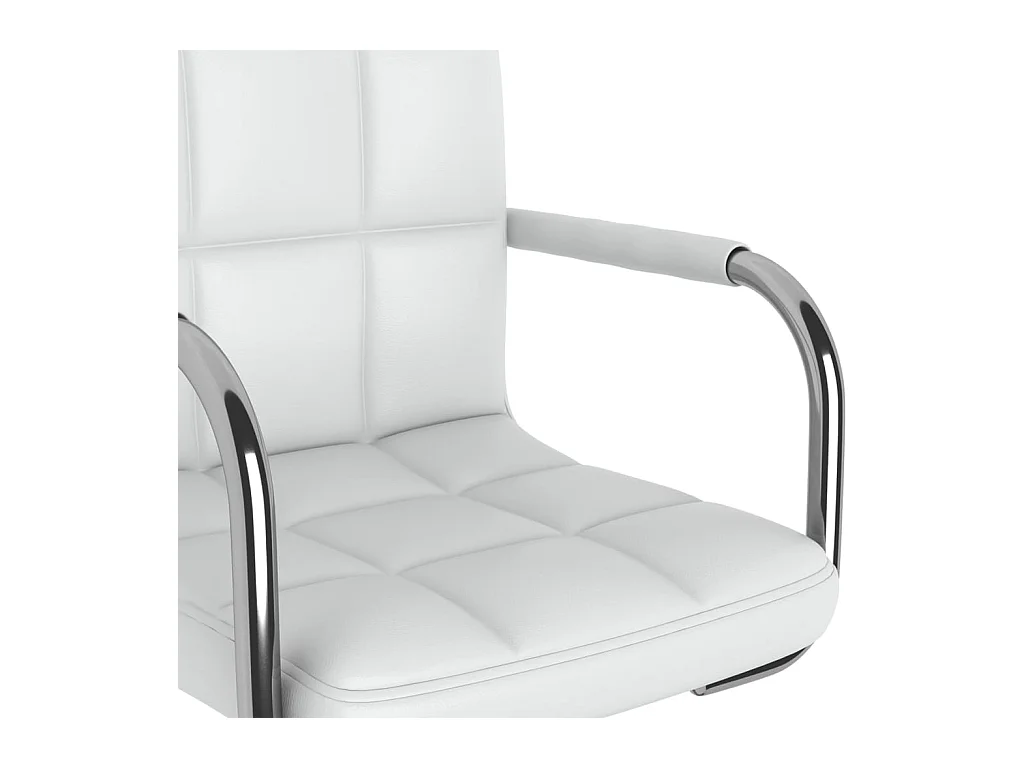 Sillas de comedor giratorias 2 unidades cuero sintético blanco