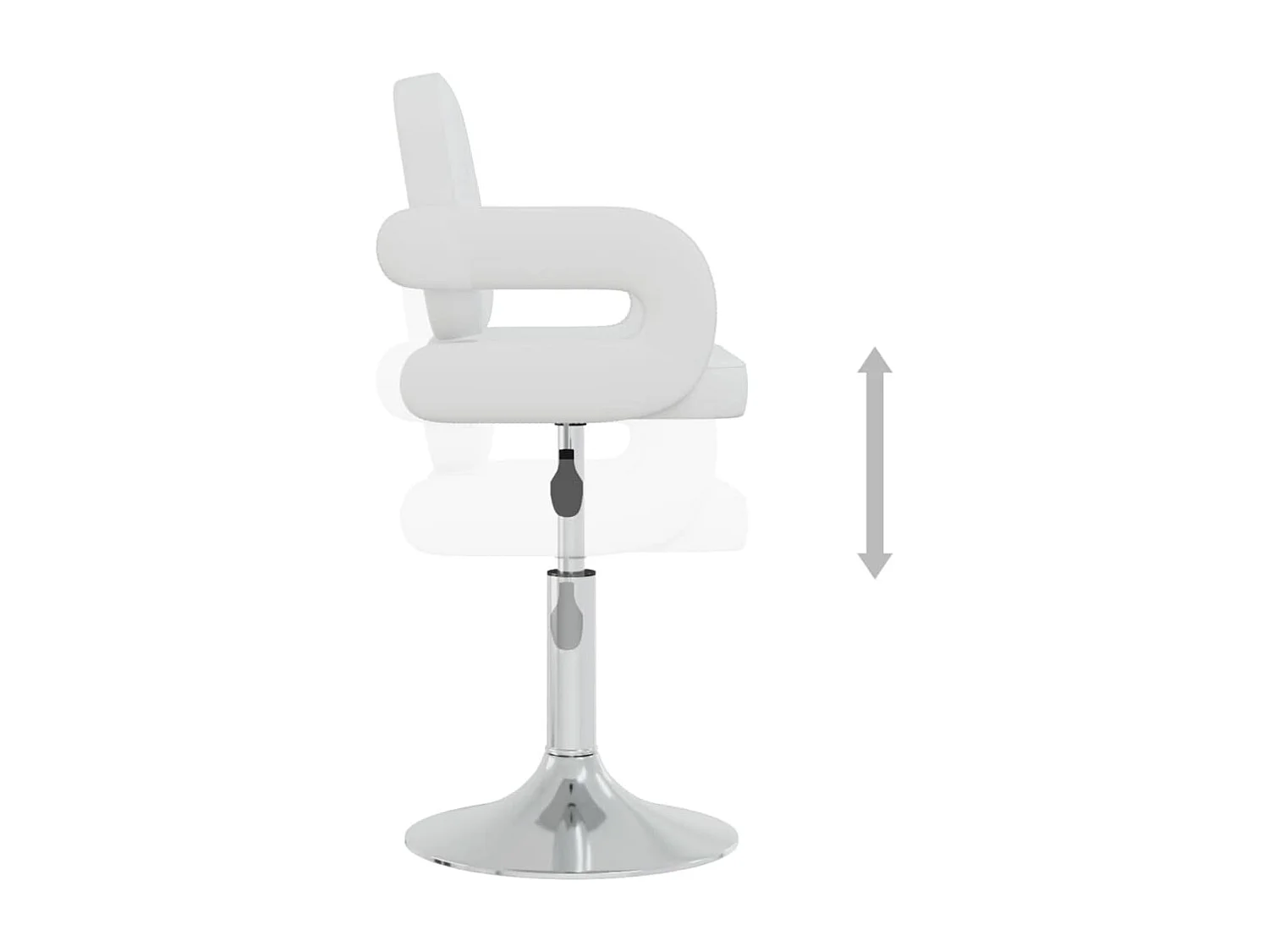 Eetkamerstoelen draaibaar 4 st kunstleer wit