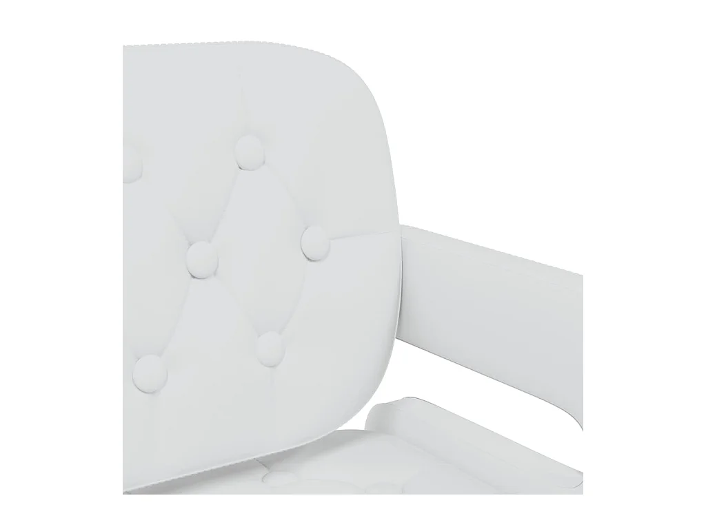 Chaises pivotantes à manger lot de 4 blanc similicuir