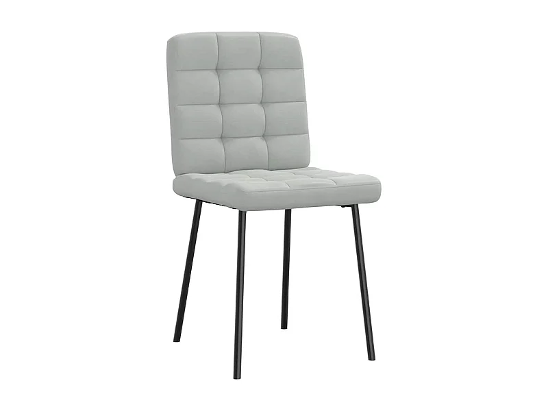 Chaises à manger lot de 4 Gris clair Velours