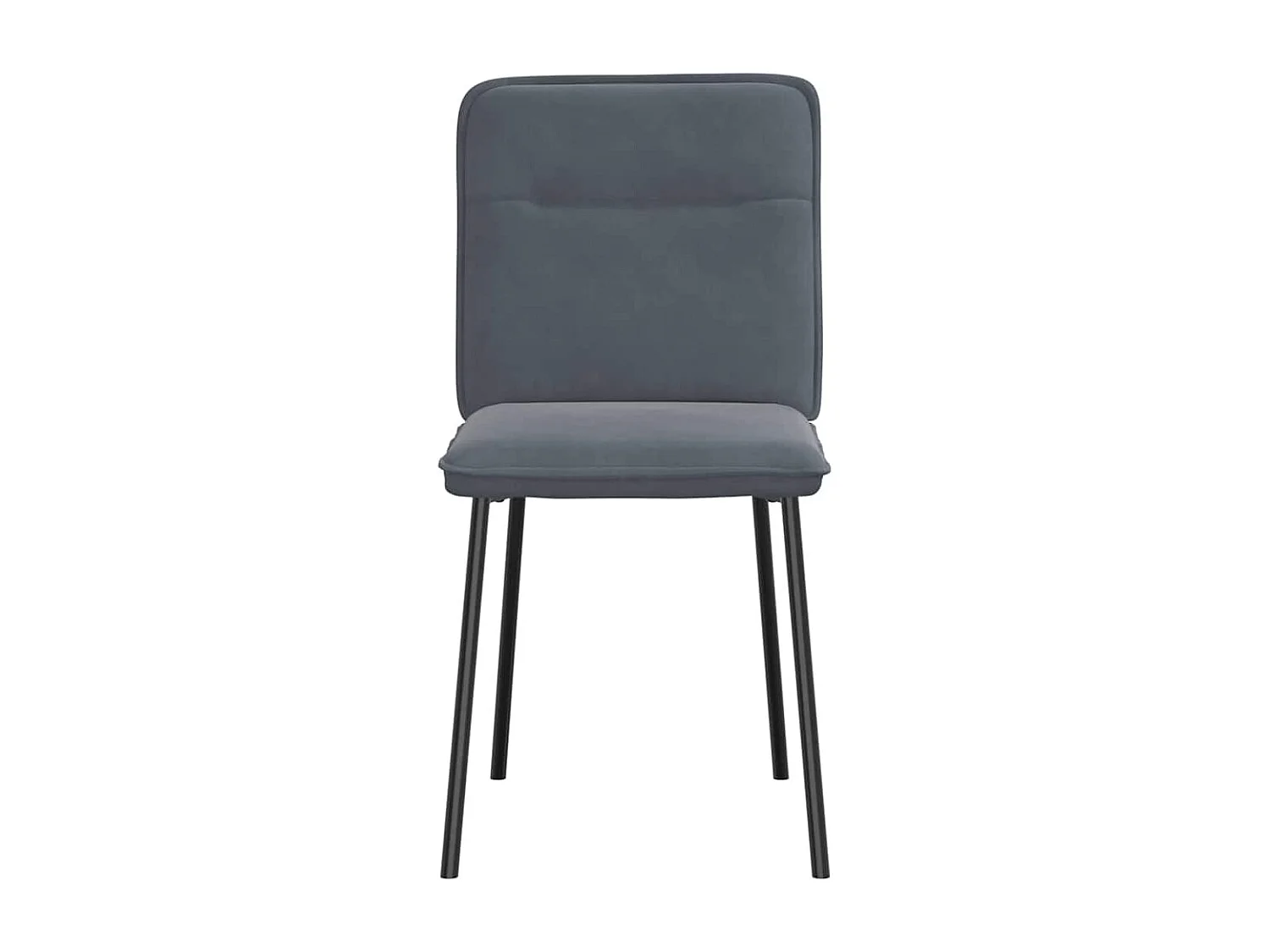 Chaises à manger lot de 4 Gris foncé Velours