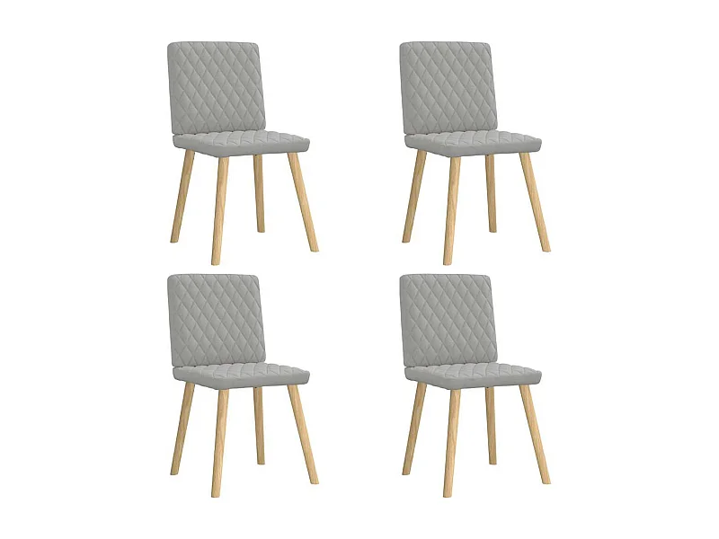 Chaises à manger lot de 4 gris nuage tissu