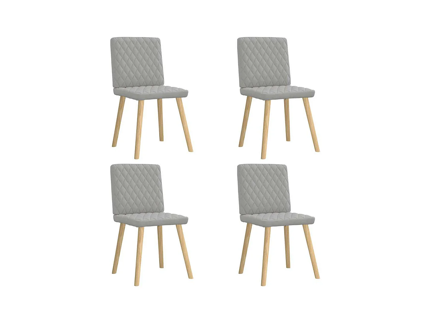 Chaises à manger lot de 4 gris nuage tissu