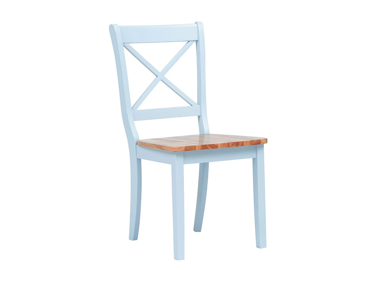 Sillas comedor 2 unidades madera maciza caucho gris y madera claro