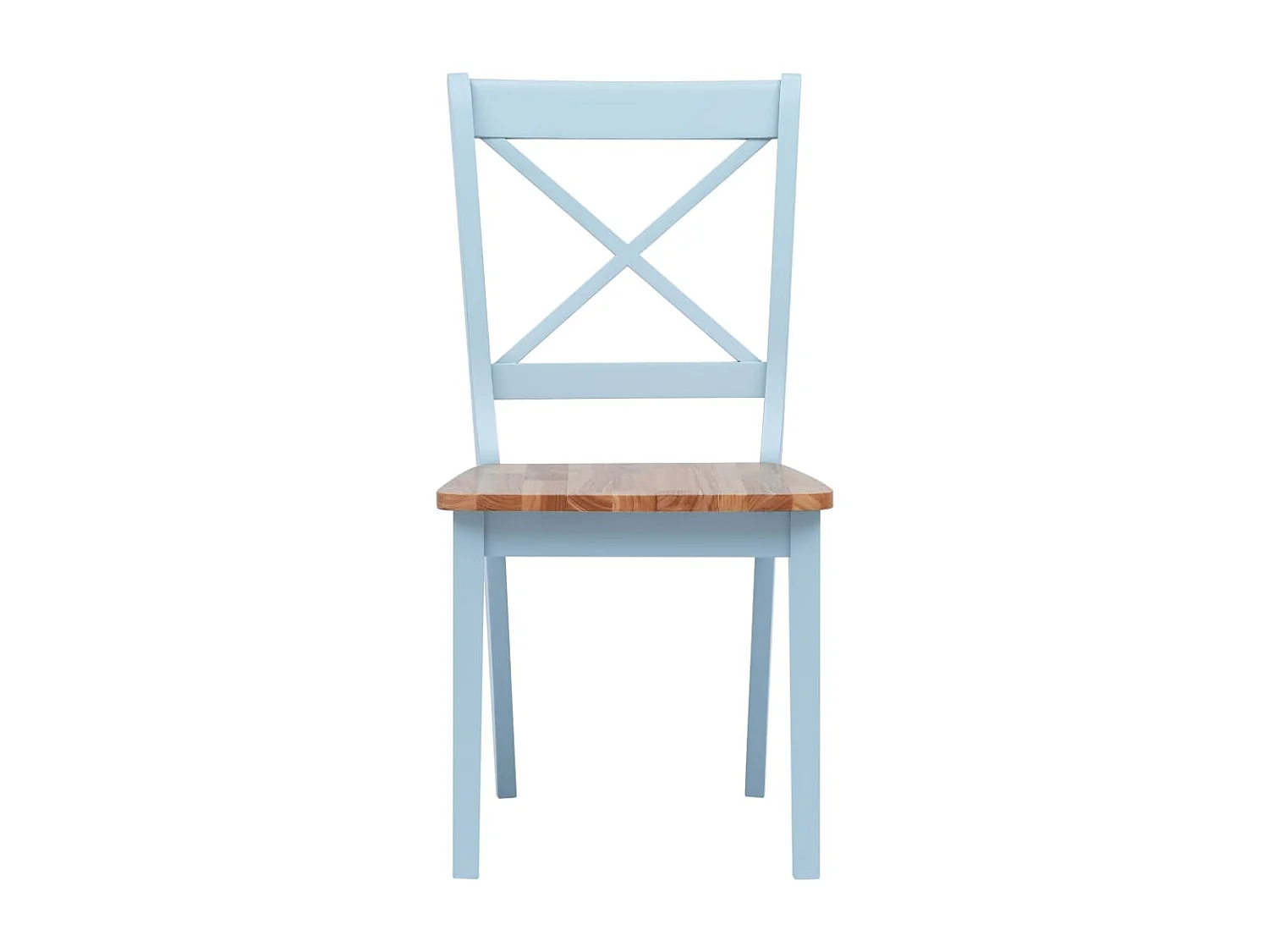 Sillas comedor 2 unidades madera maciza caucho gris y madera claro