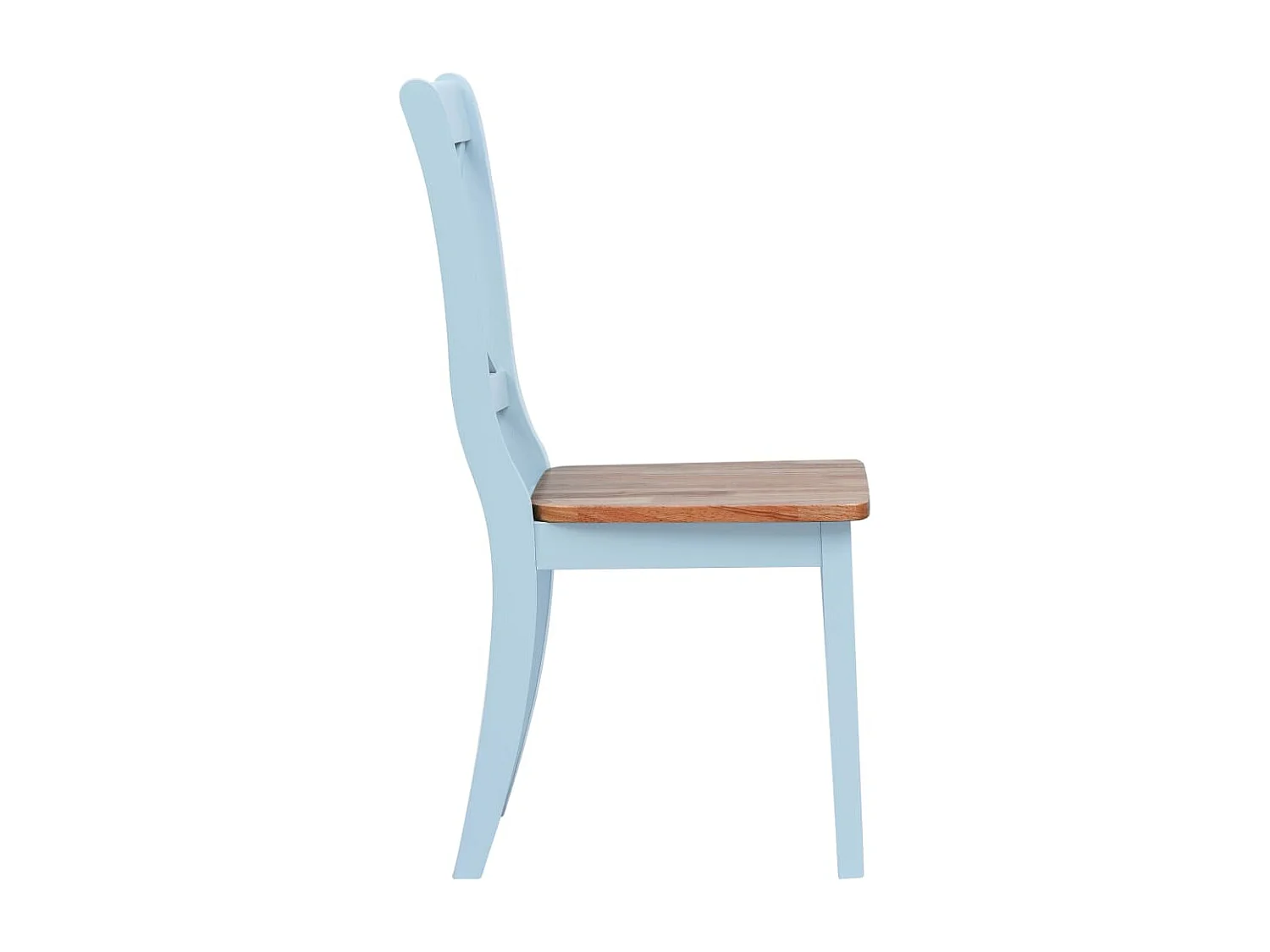 Sillas comedor 2 unidades madera maciza caucho gris y madera claro
