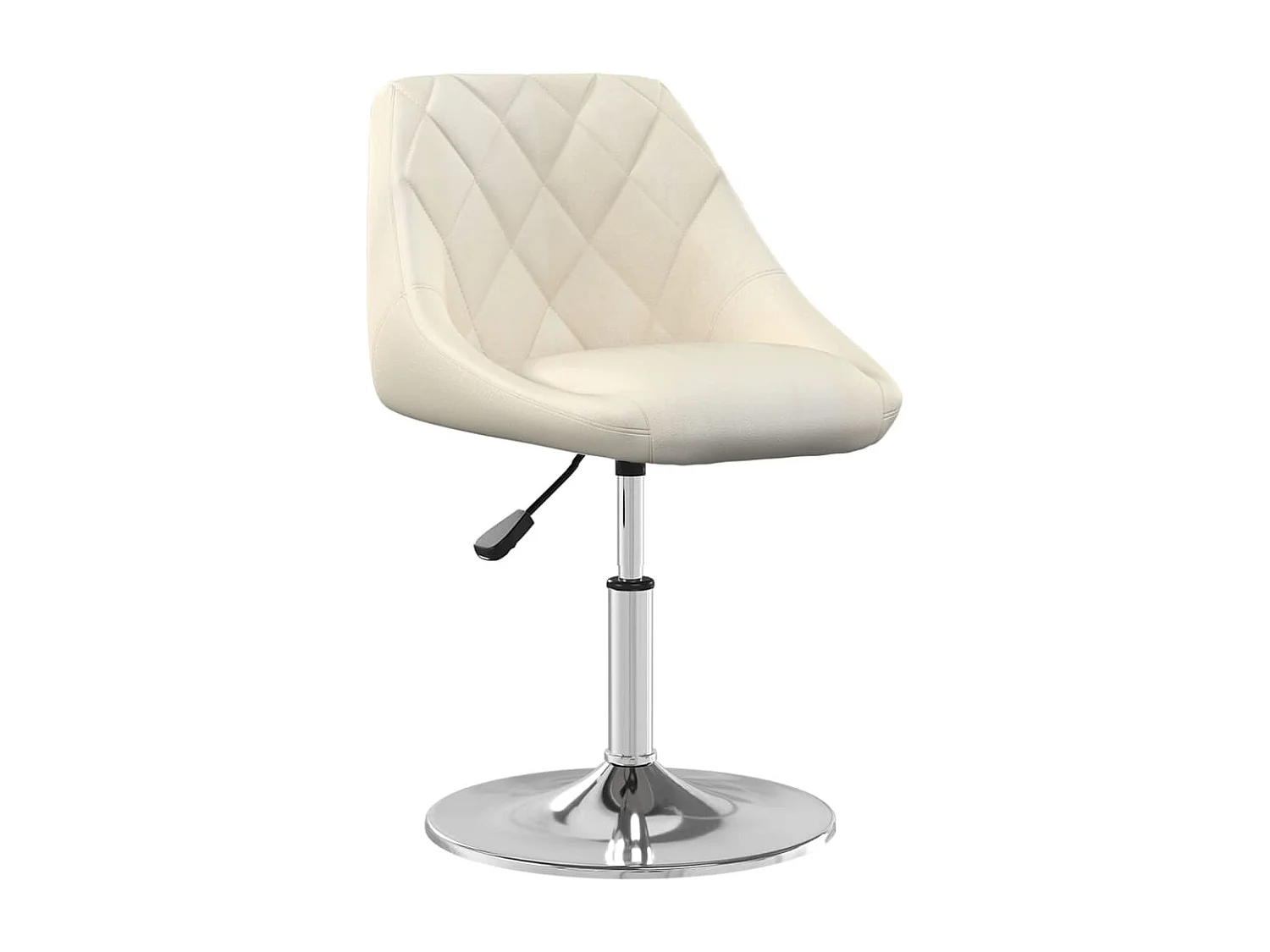 Chaises à dîner pivotantes 4 pièces Crème Velours