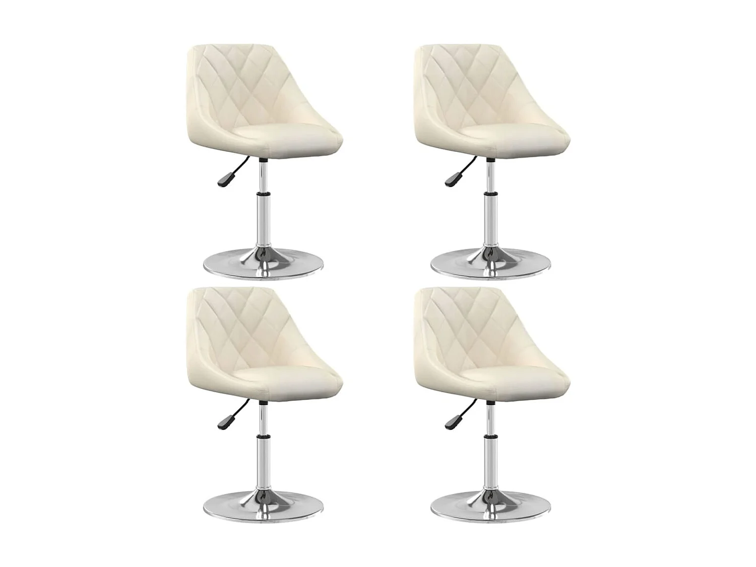 Sillas de comedor giratorias 4 unidades terciopelo color crema