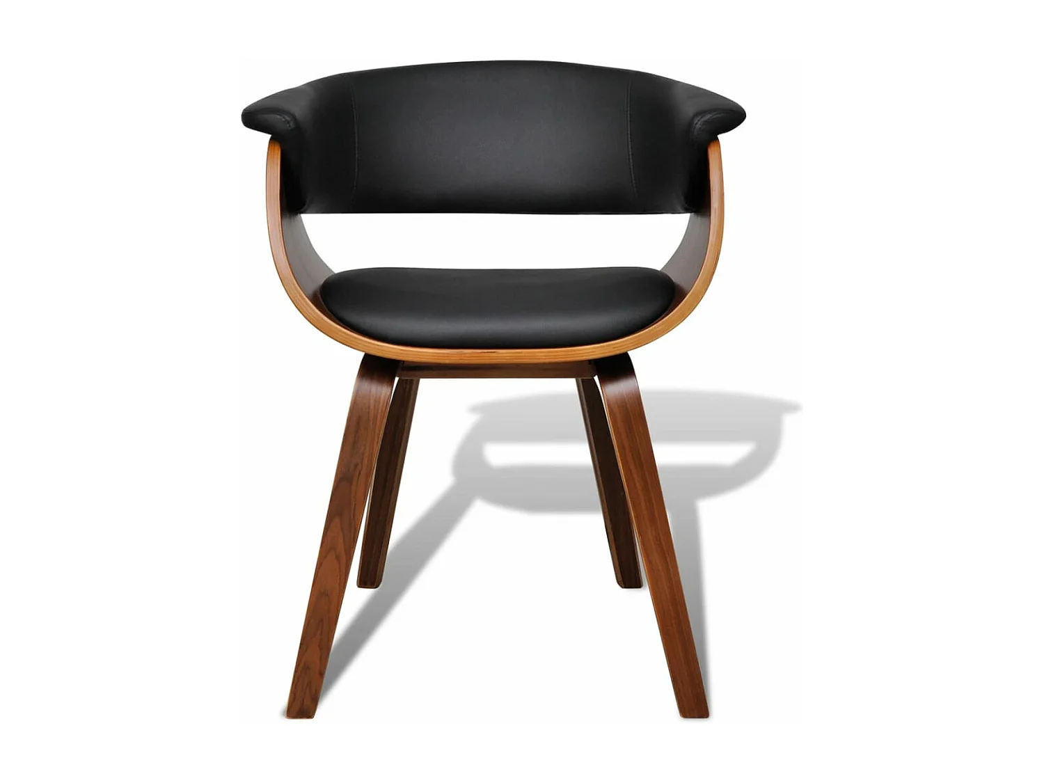 Chaises à manger lot de 2 bois courbé et similicuir