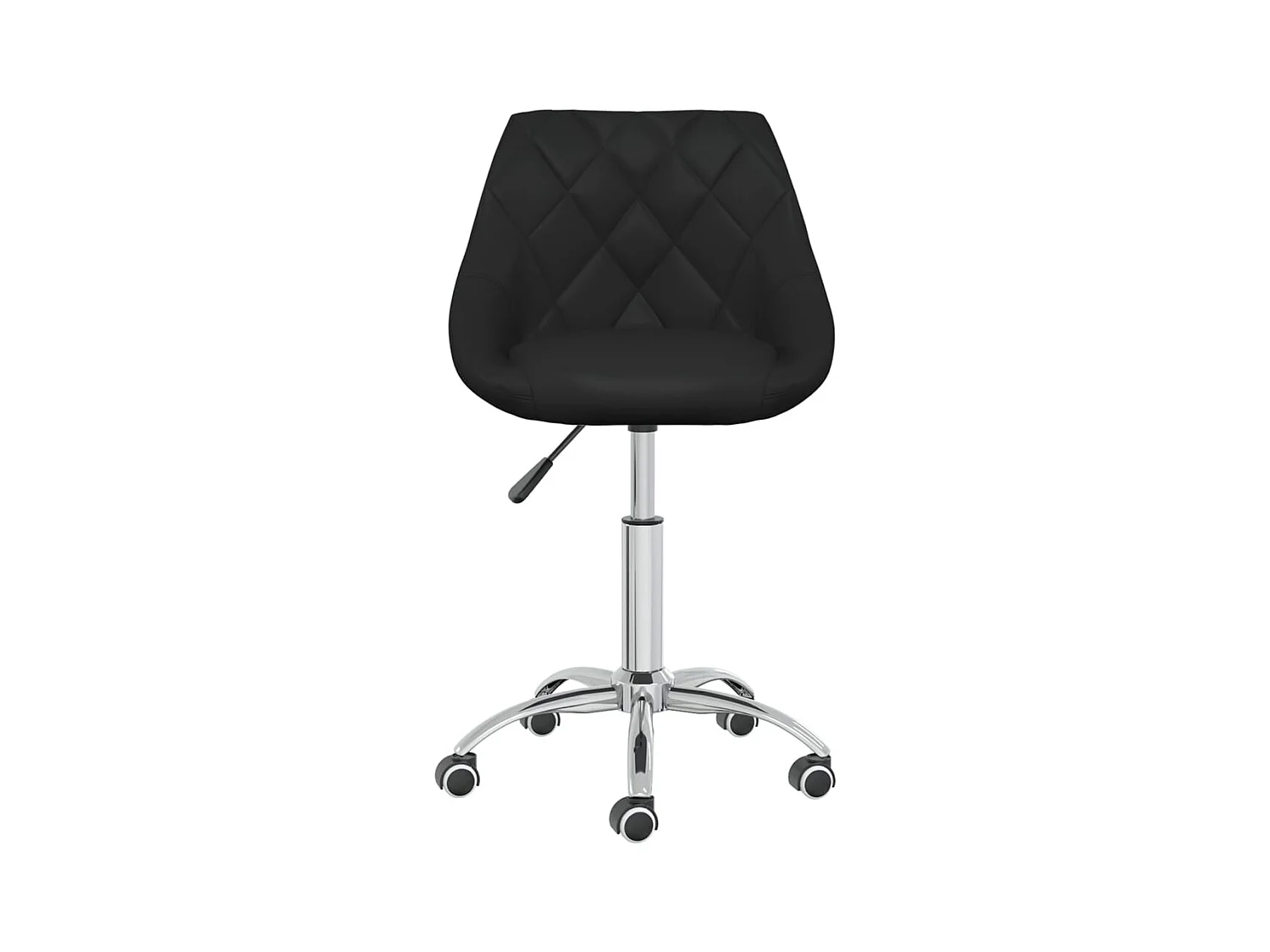 Chaises pivotantes à manger lot de 4 noir similicuir