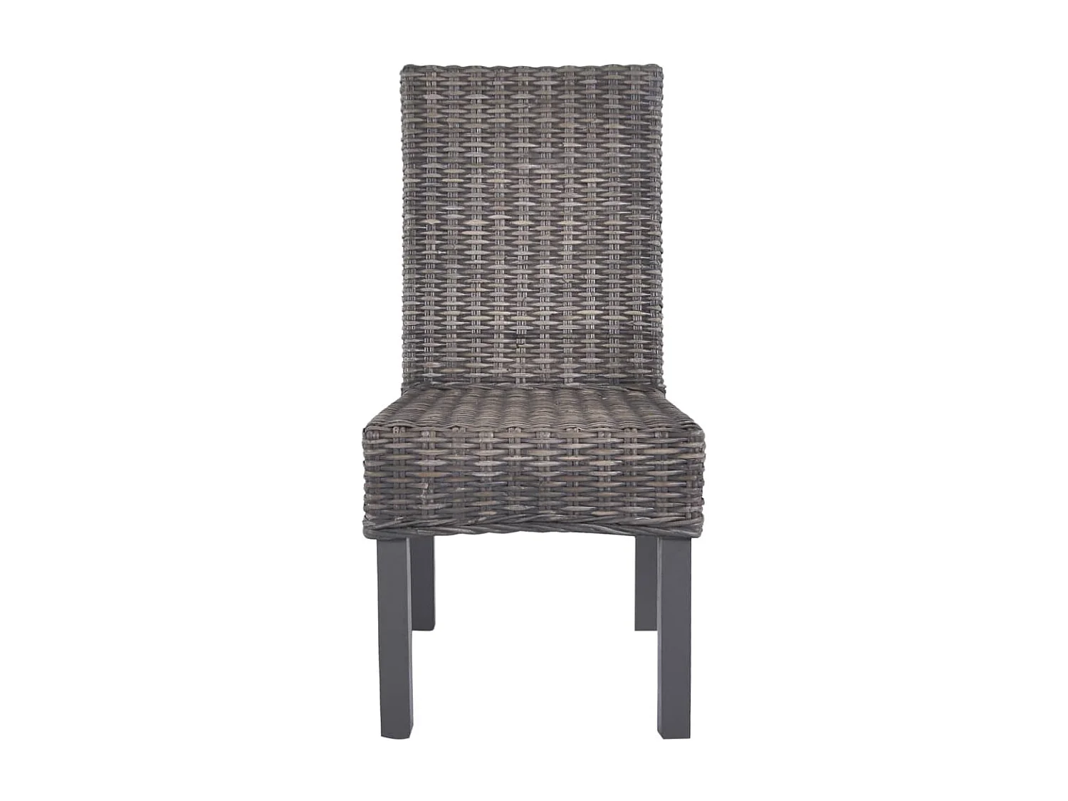 Chaises à manger lot de 4 marron rotin Kubu et bois de manguier