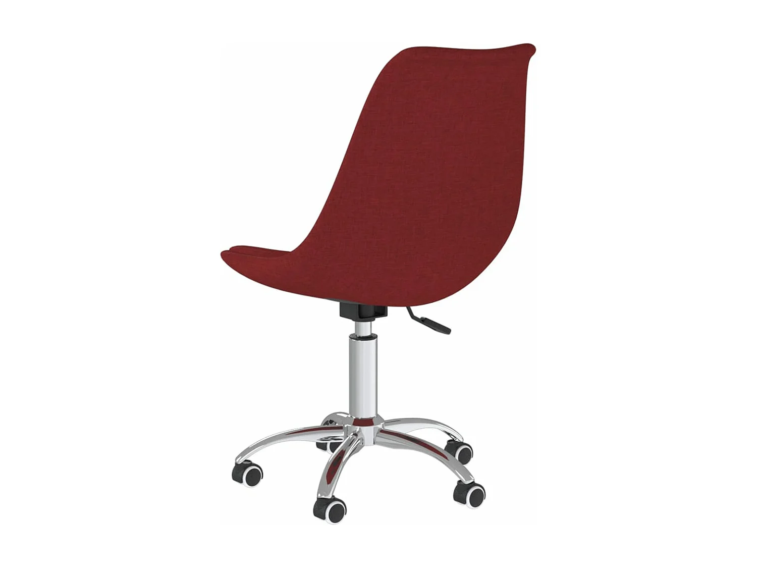 Chaises pivotantes à manger lot de 2 Rouge bordeaux Tissu