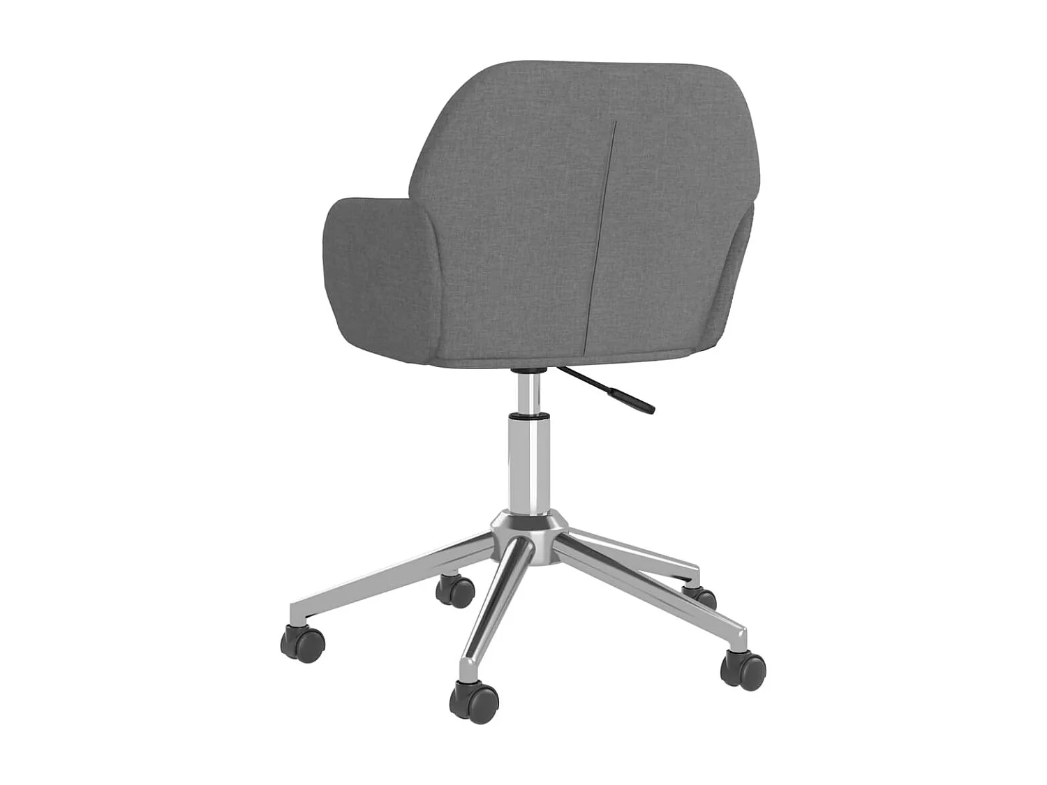 Eetkamerstoelen draaibaar 2 st stof lichtgrijs