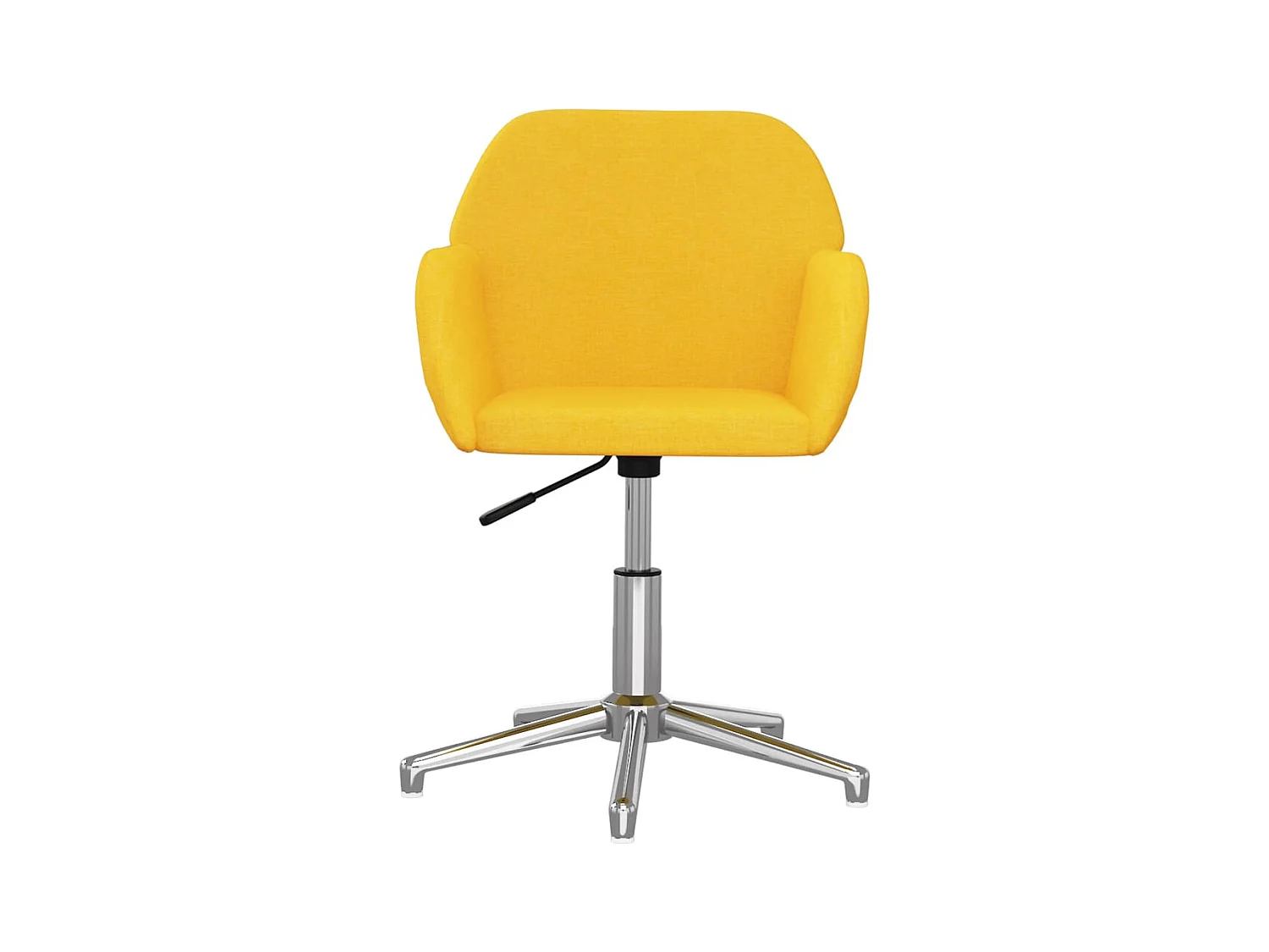 Chaises pivotantes à manger lot de 2 jaune moutarde tissu