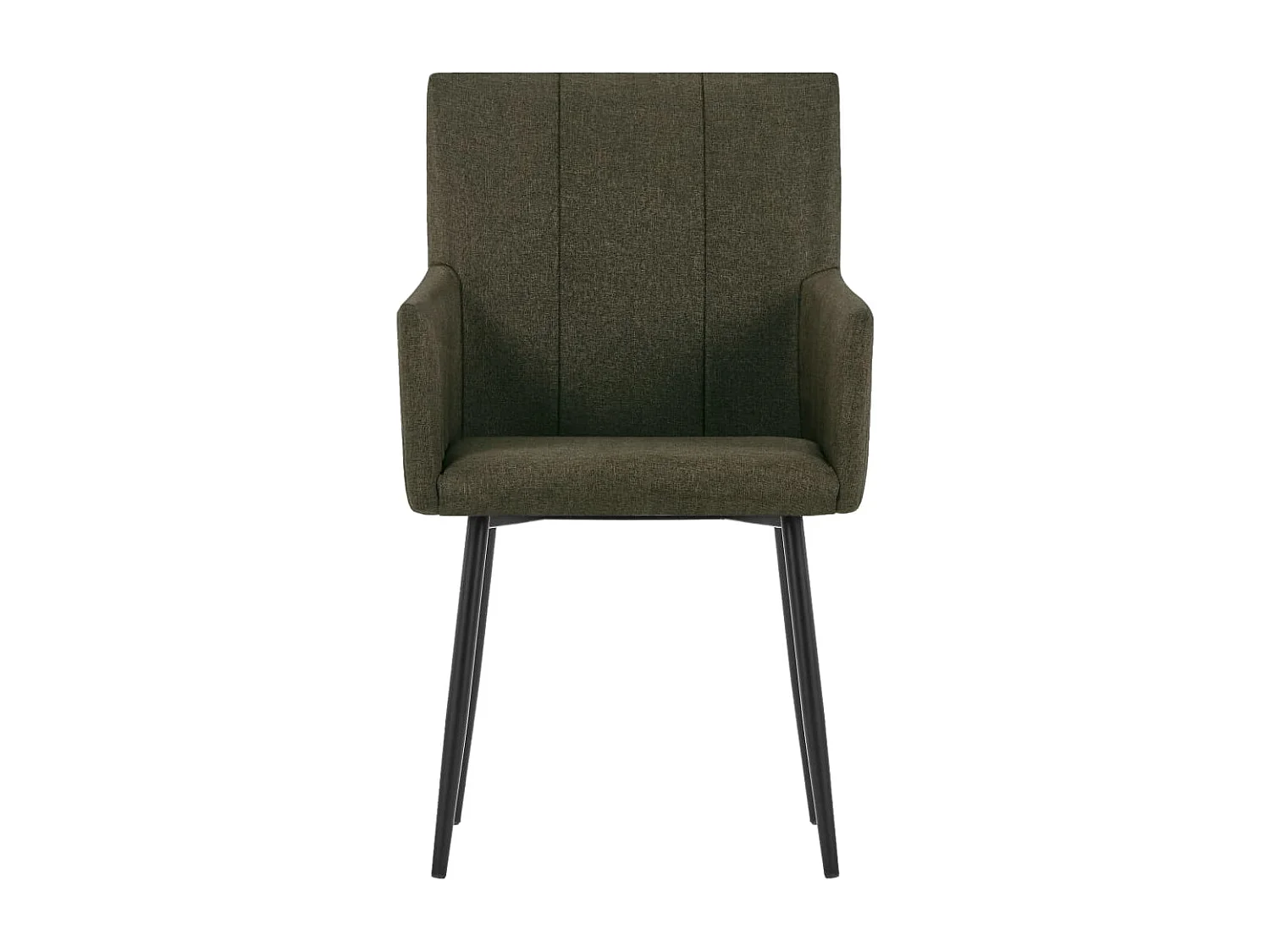 Chaises à manger avec accoudoirs lot de 2 marron tissu