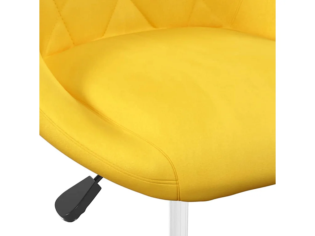 Chaises à manger pivotantes lot de 2 jaune moutarde velours