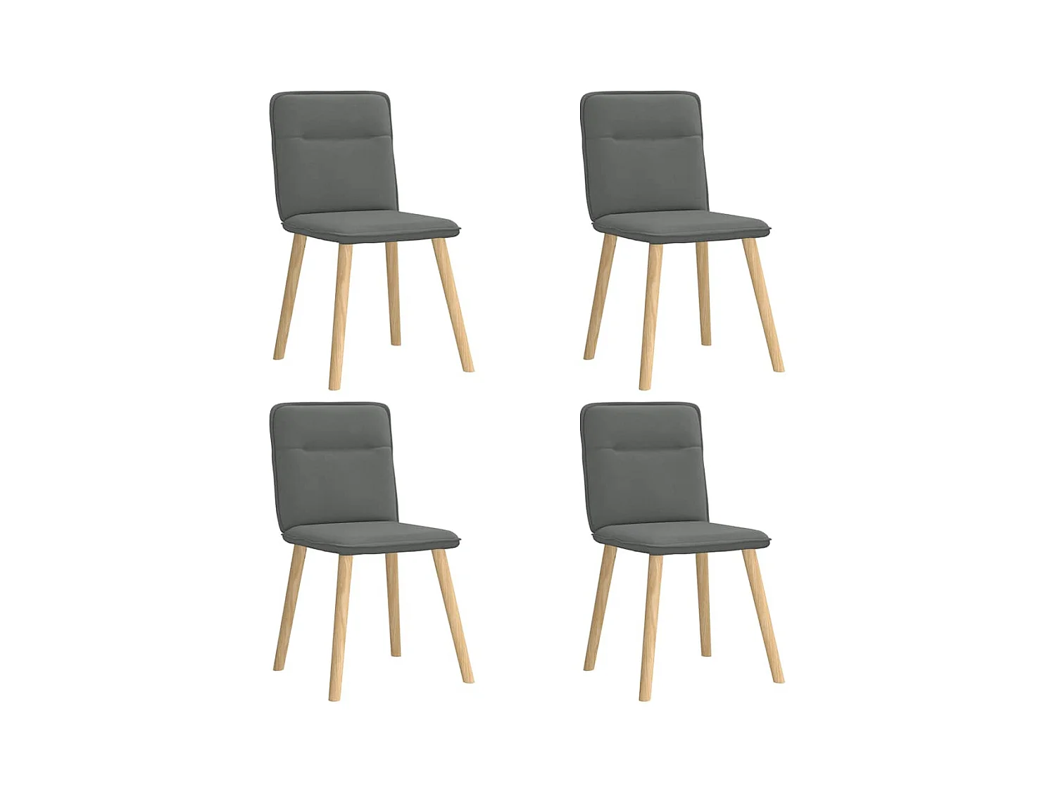 Sillas de comedor giratorias 4 unidades tela gris oscuro