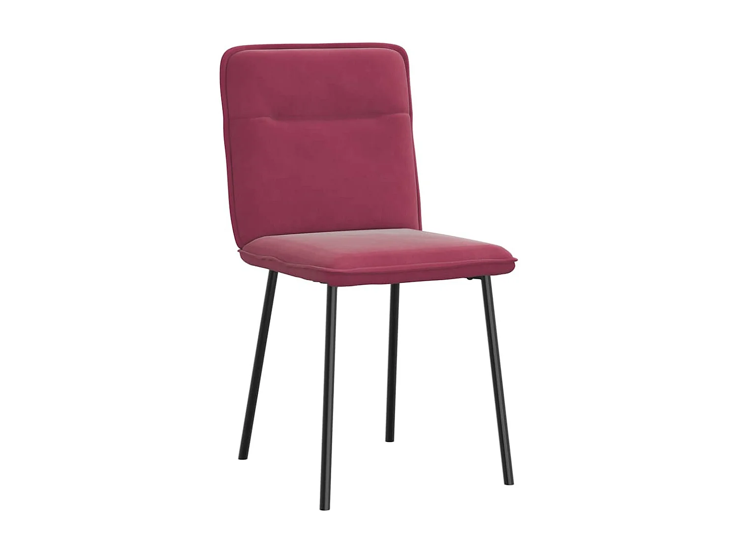 Eetkamerstoelen 4 stukkenfluweel wijnrood