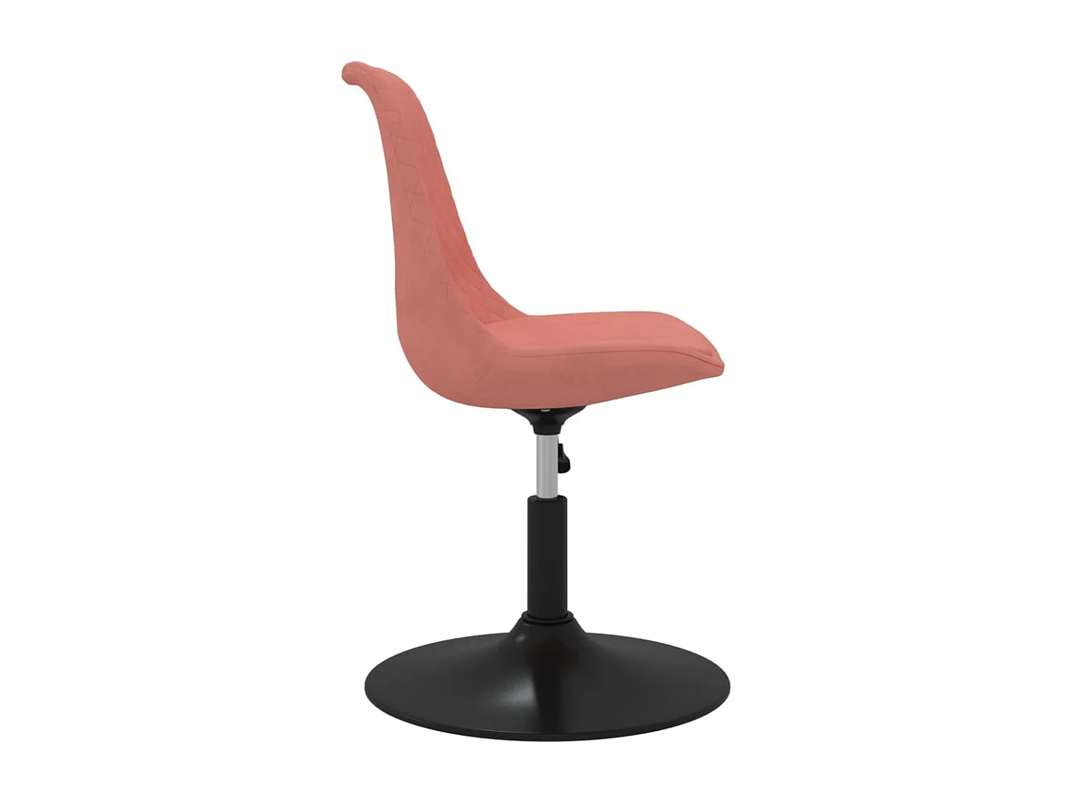 Chaises à dîner pivotantes 4 pièces Rose Velours