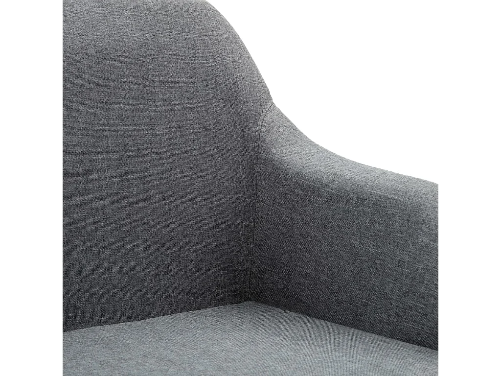 Sillas de comedor giratorias 2 unidades tela gris claro