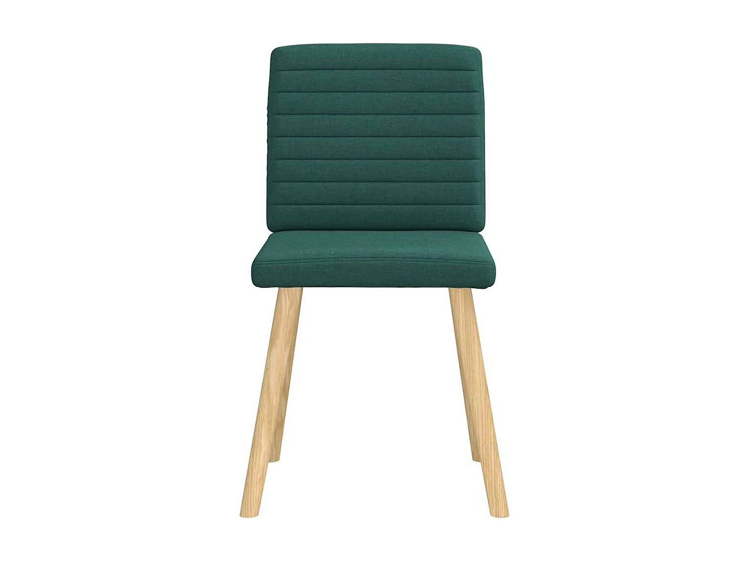 Cadeiras de jantar 4 peças tecido verde escuro