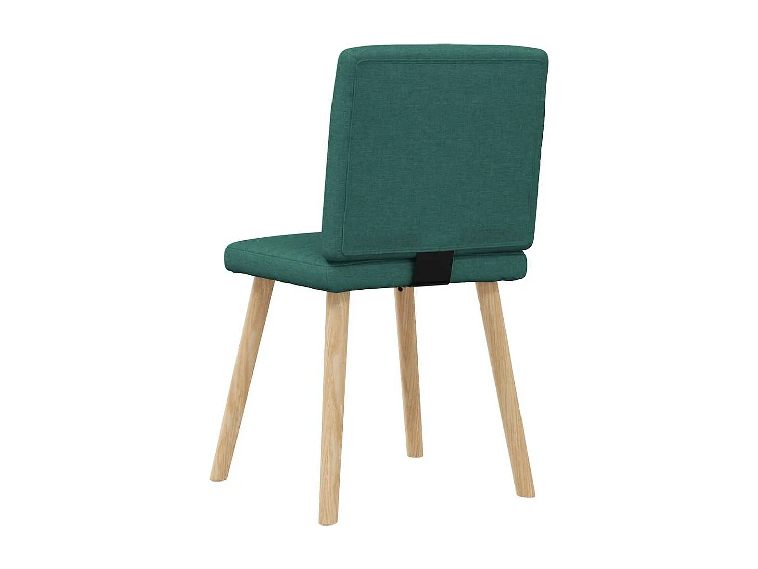 Cadeiras de jantar 4 peças tecido verde escuro