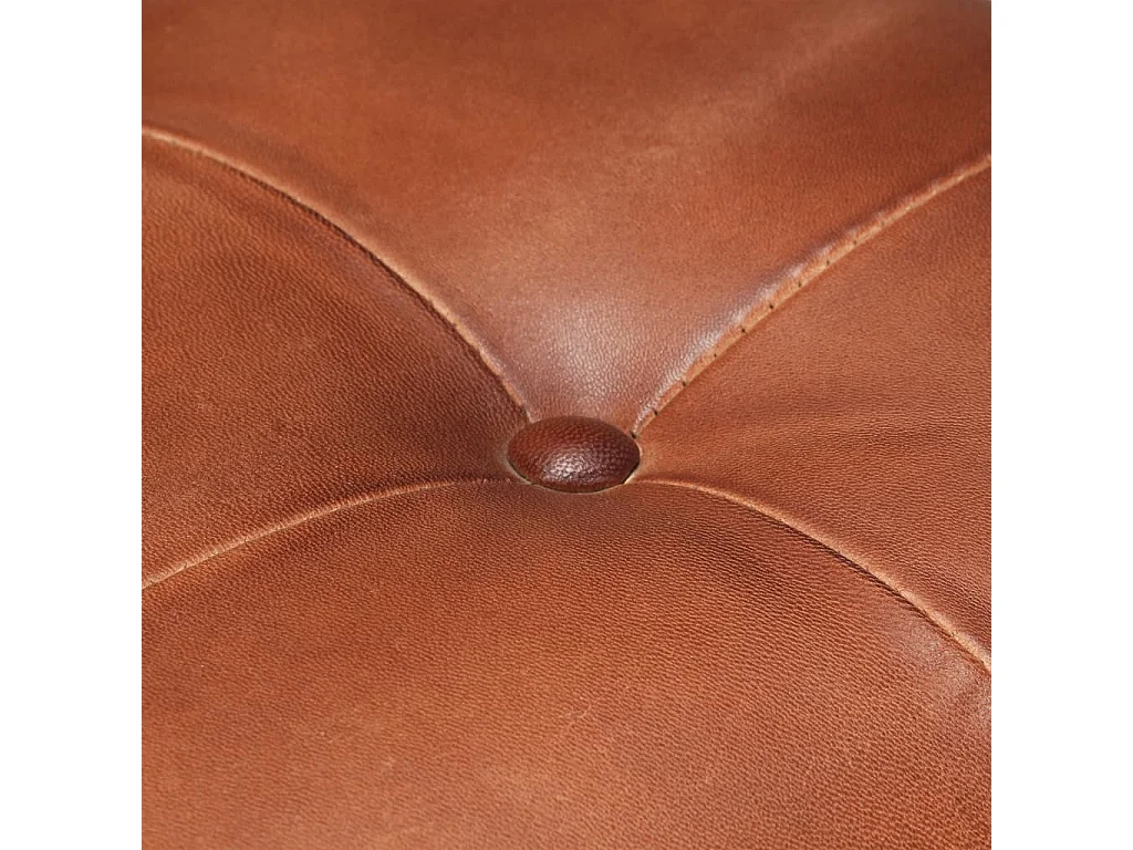 Eetkamerstoelen 2 st echt leer bruin