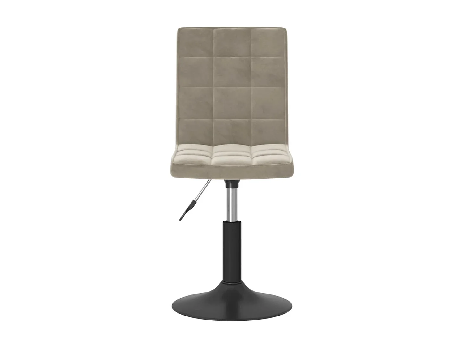 Chaises pivotantes à manger lot de 4 gris clair velours