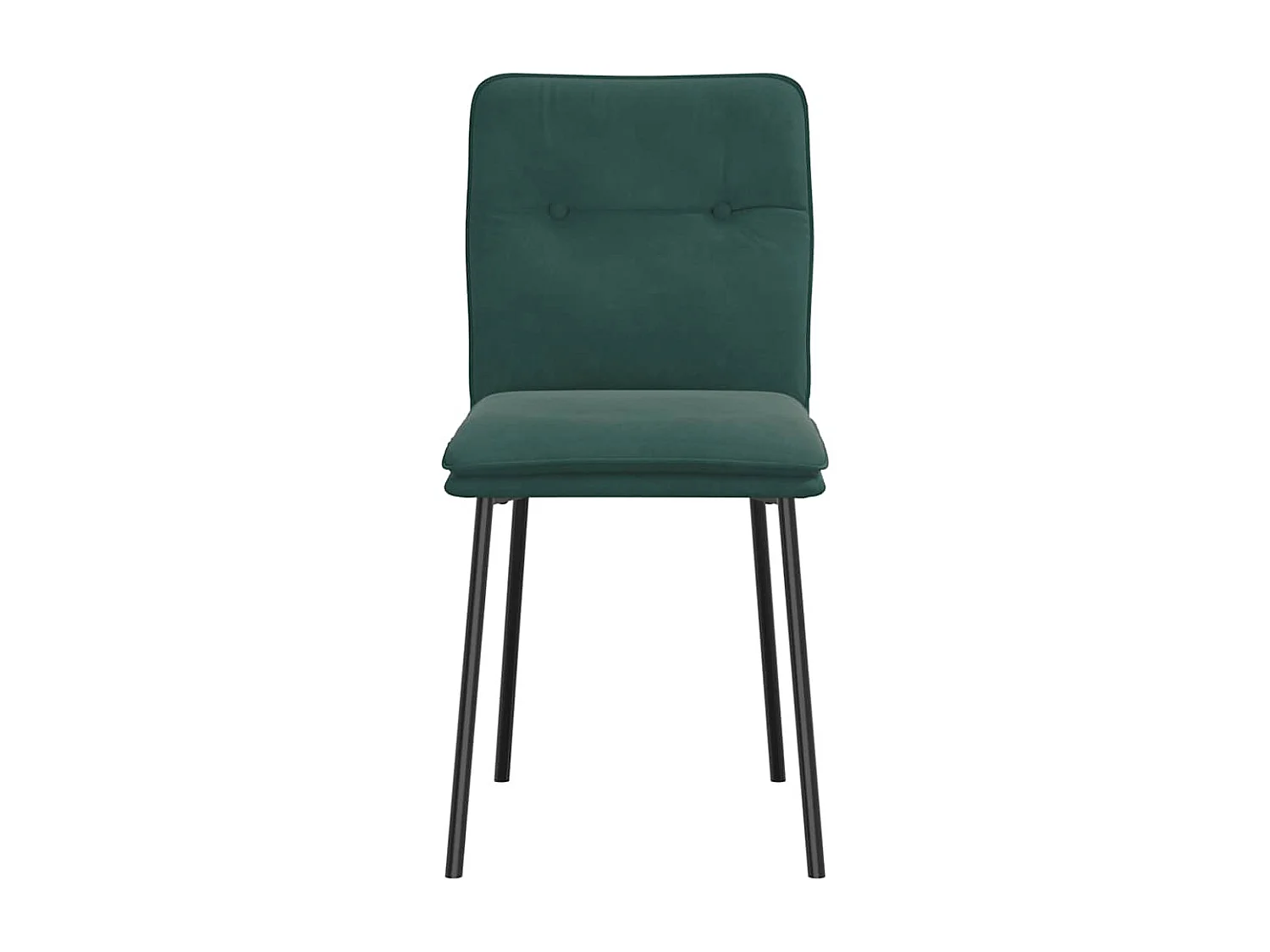 Chaises à manger lot de 4 Vert foncé Velours