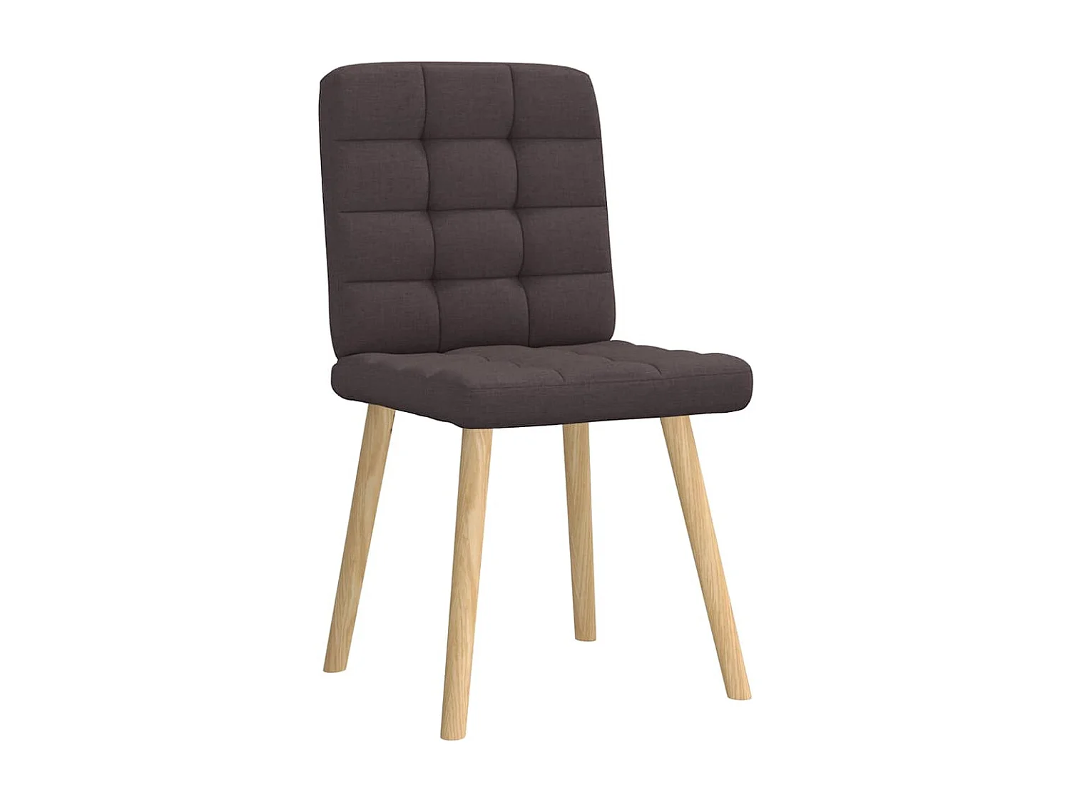 Chaises à manger lot de 4 marron foncé tissu