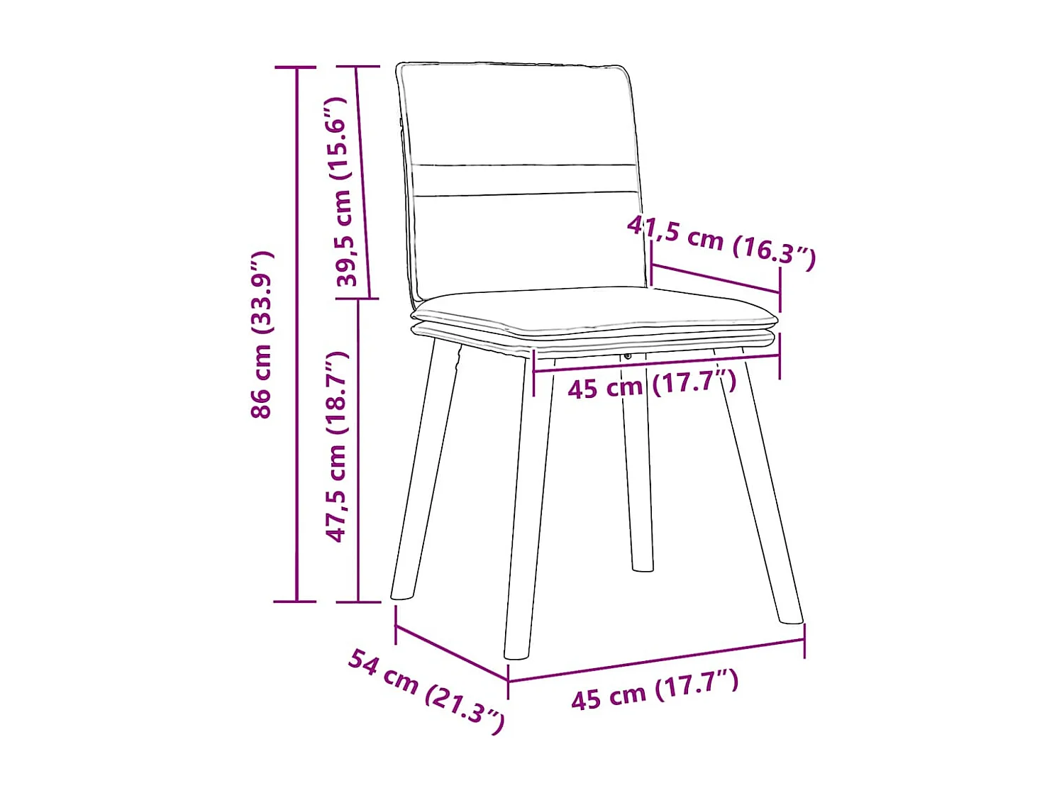 Sillas de comedor 4 unidades tela gris claro