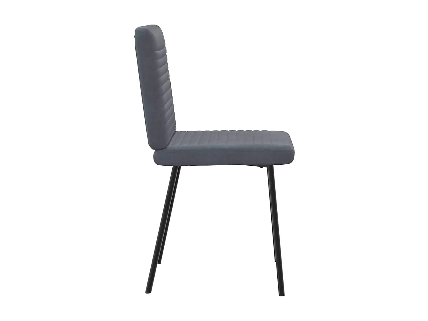 Chaises à manger lot de 4 Gris foncé Velours