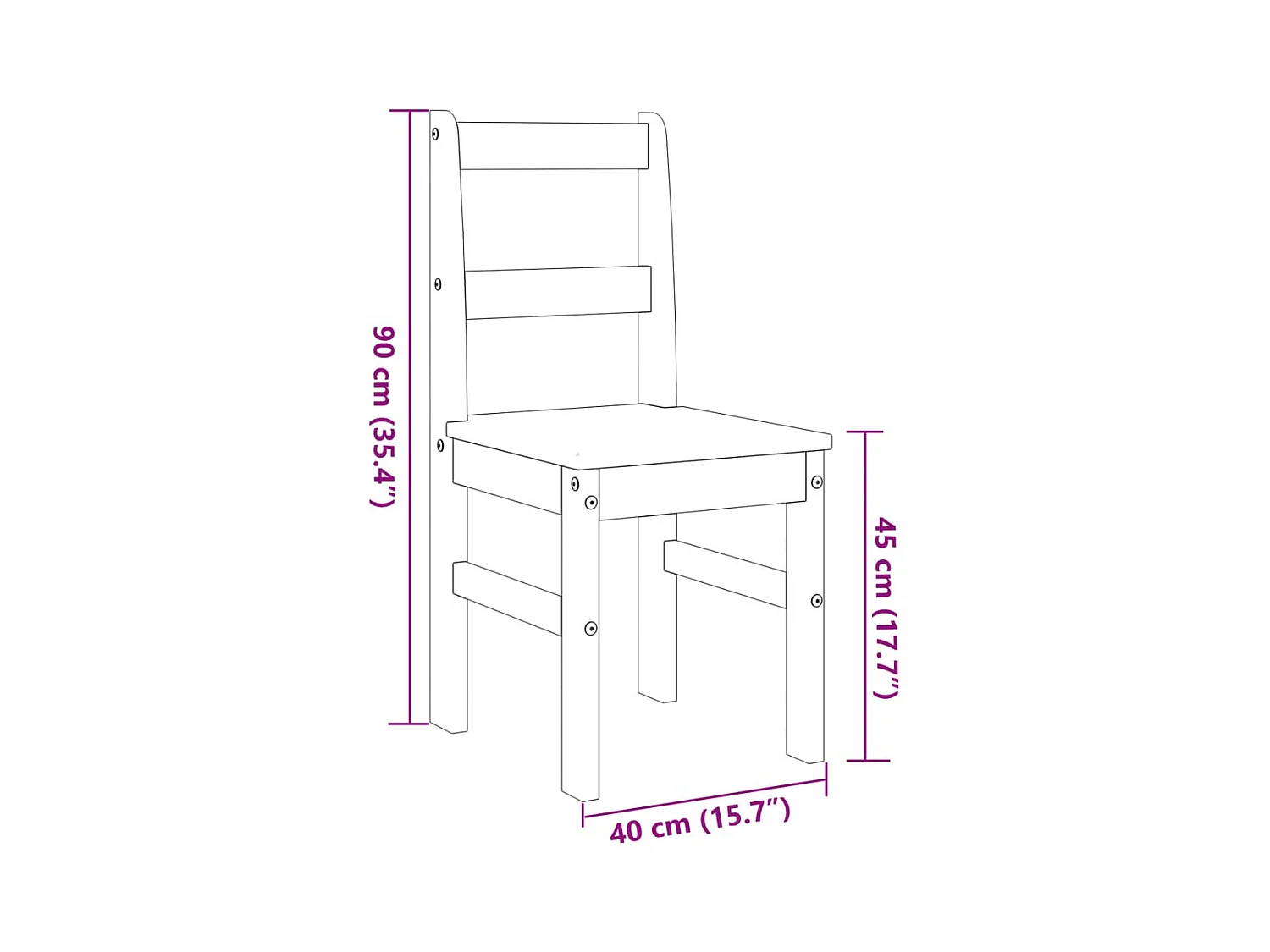 Eetkamerstoelen 2 st Panama 40x46x90 cm grenenhout grijs