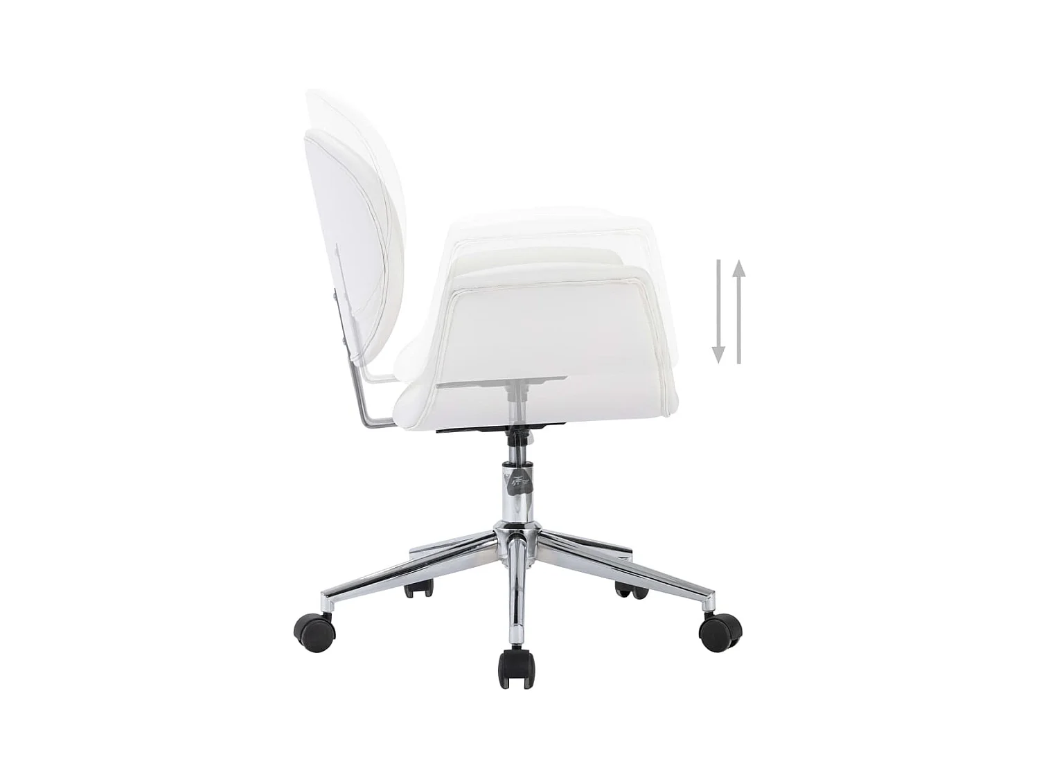 Sillas de comedor giratorias 4 unidades cuero sintético blanco