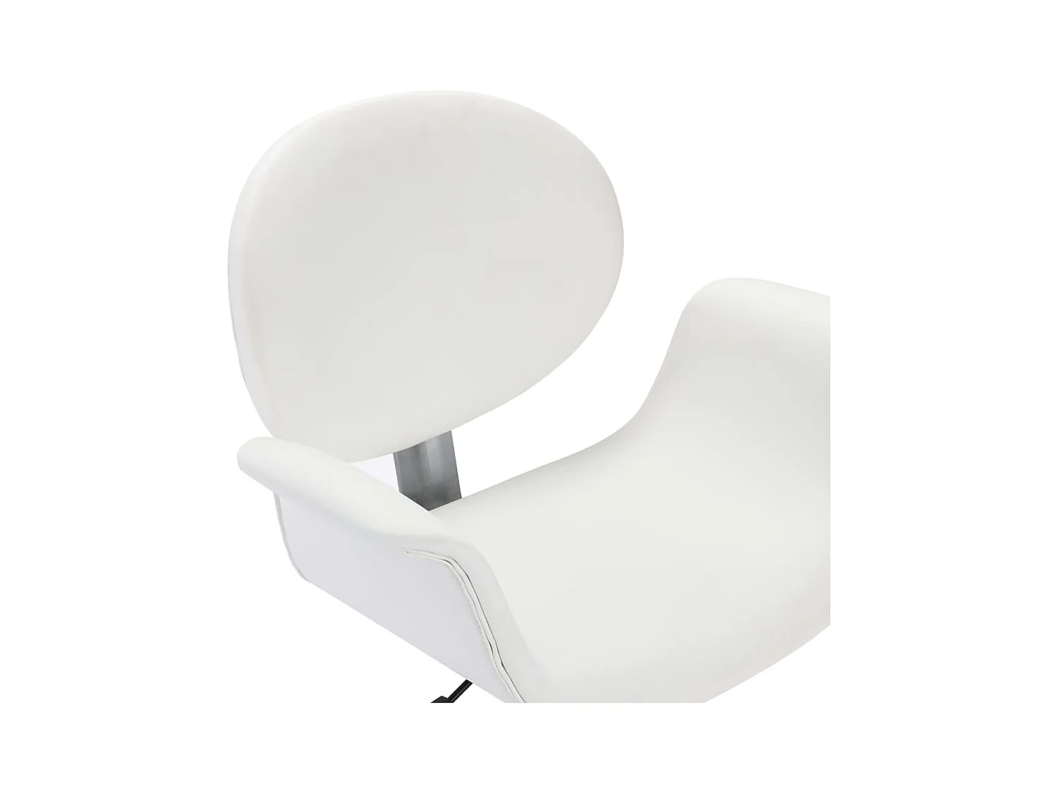 Sillas de comedor giratorias 4 unidades cuero sintético blanco