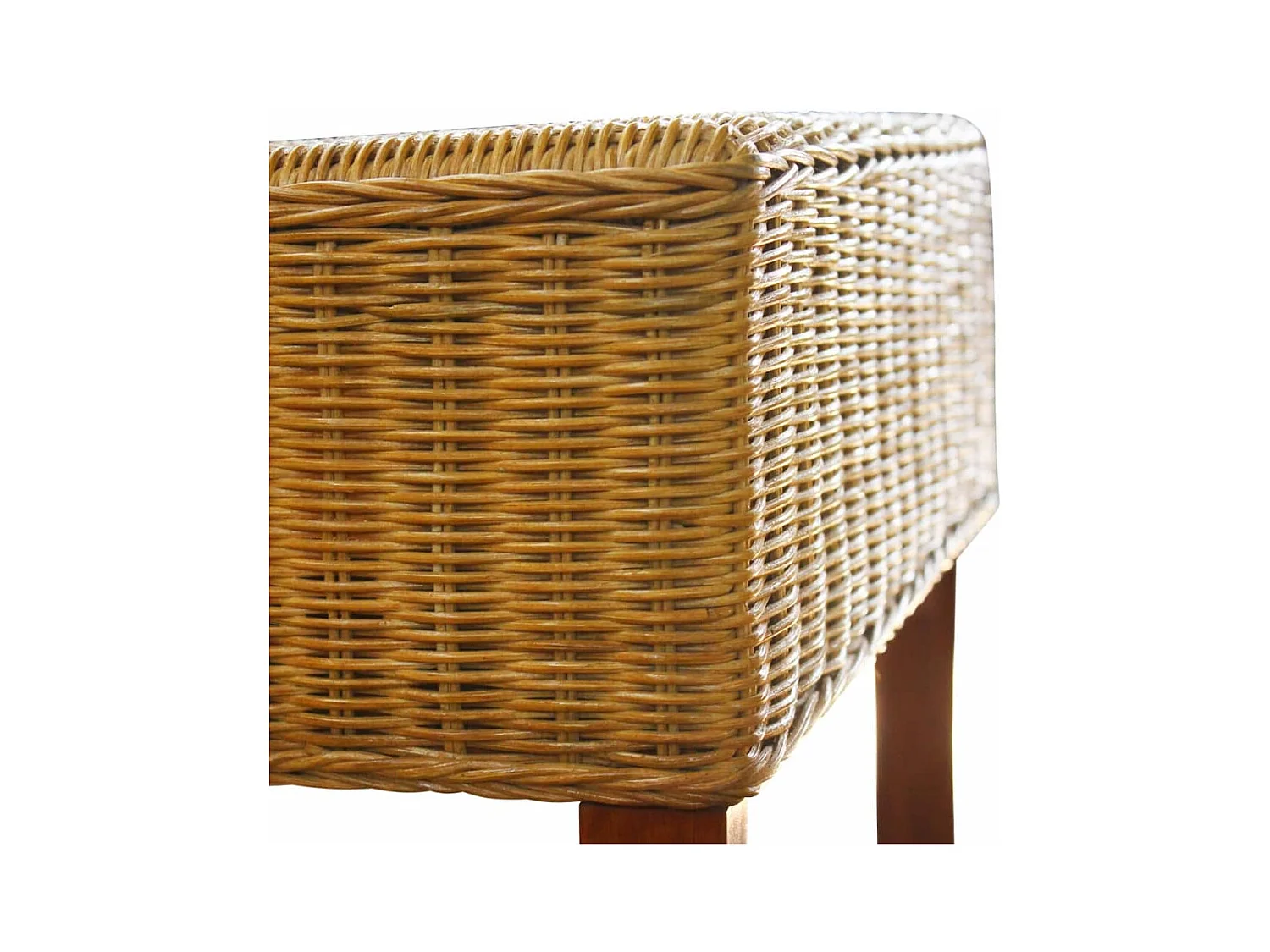 Cadeiras de jantar 4 peças vime genuíno castanho