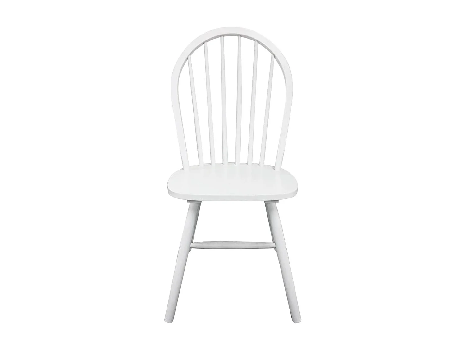 Cadeiras de jantar 2 peças seringueira maciça branco