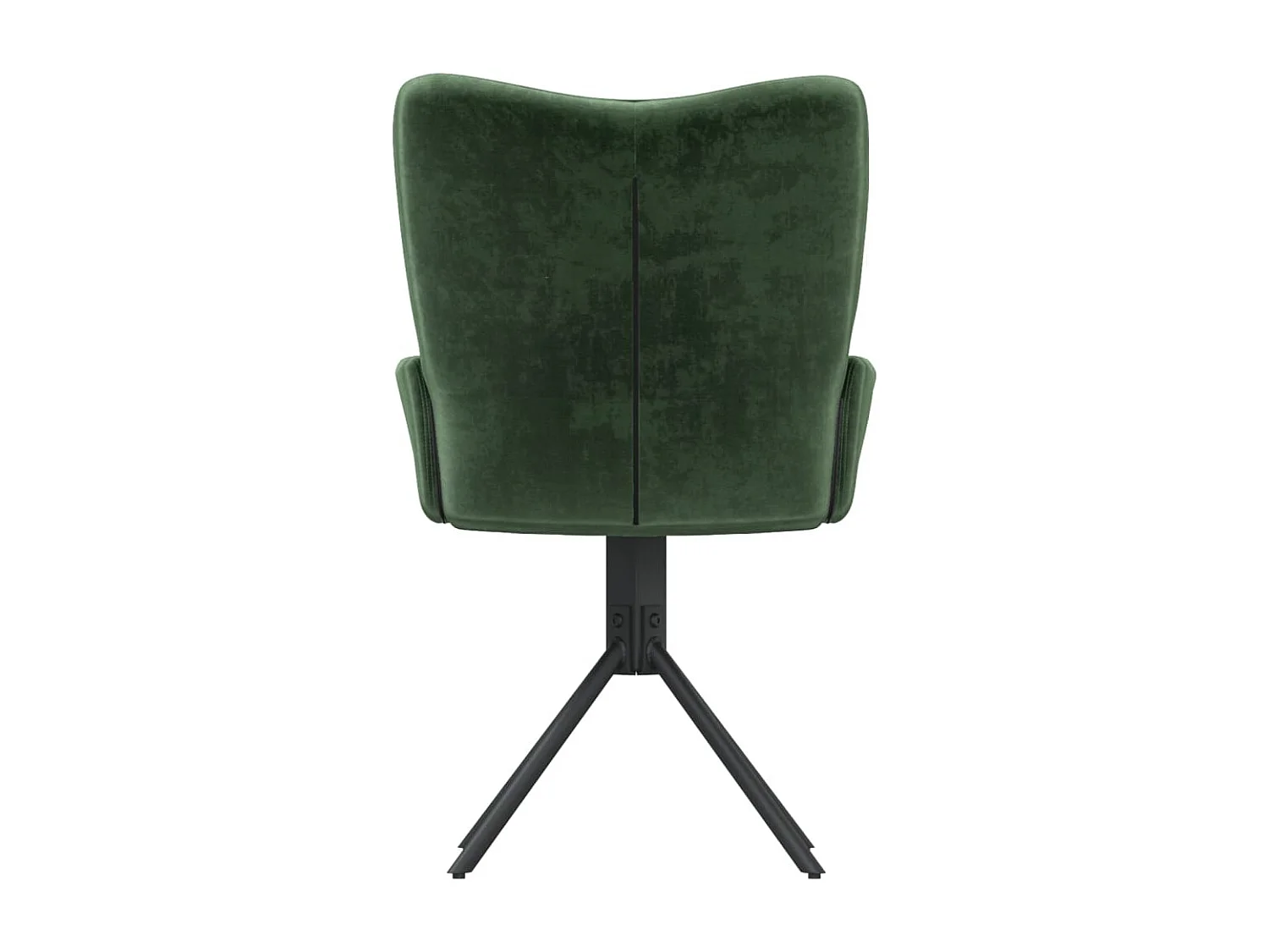 Chaises pivotantes à manger lot de 2 Vert foncé Velours