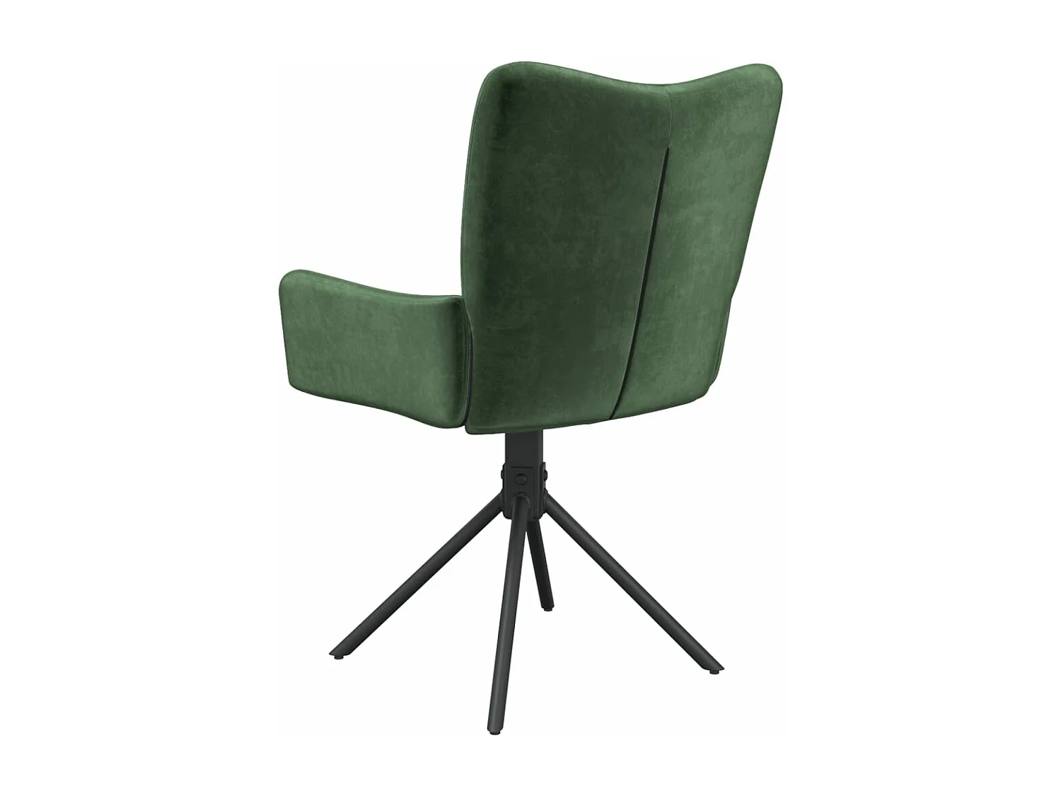 Chaises pivotantes à manger lot de 2 Vert foncé Velours