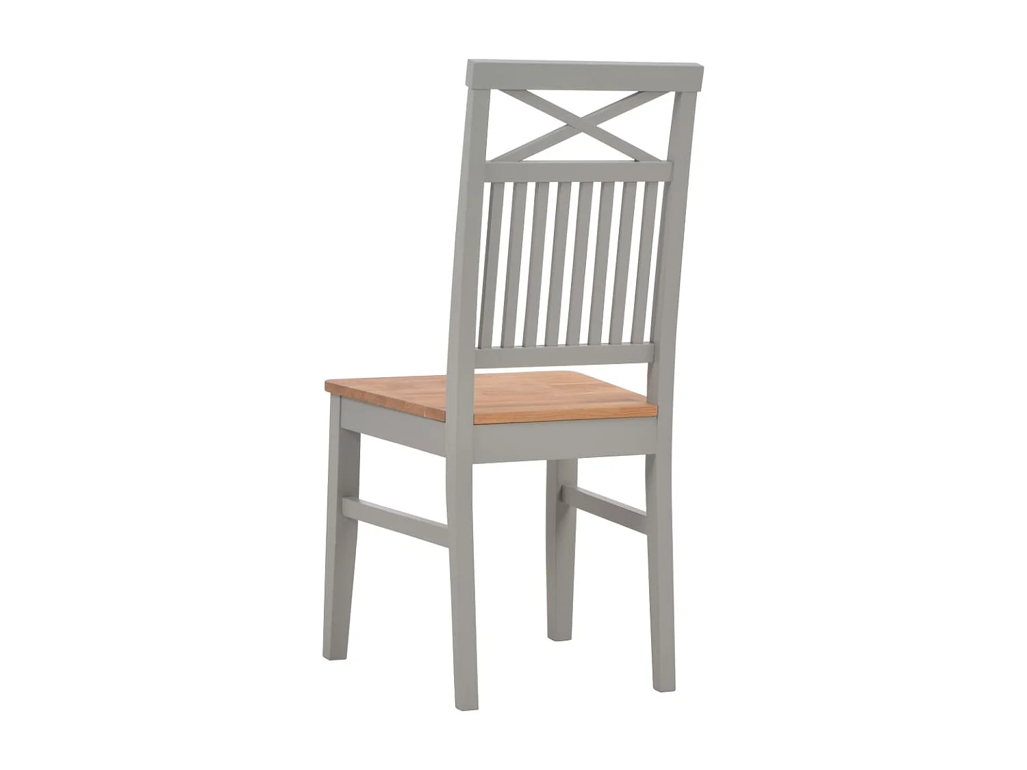 Sillas de comedor 2 unidades madera maciza de roble gris