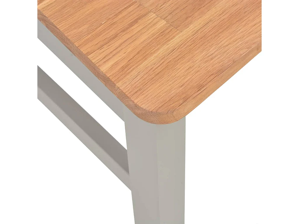 Sillas de comedor 2 unidades madera maciza de roble gris